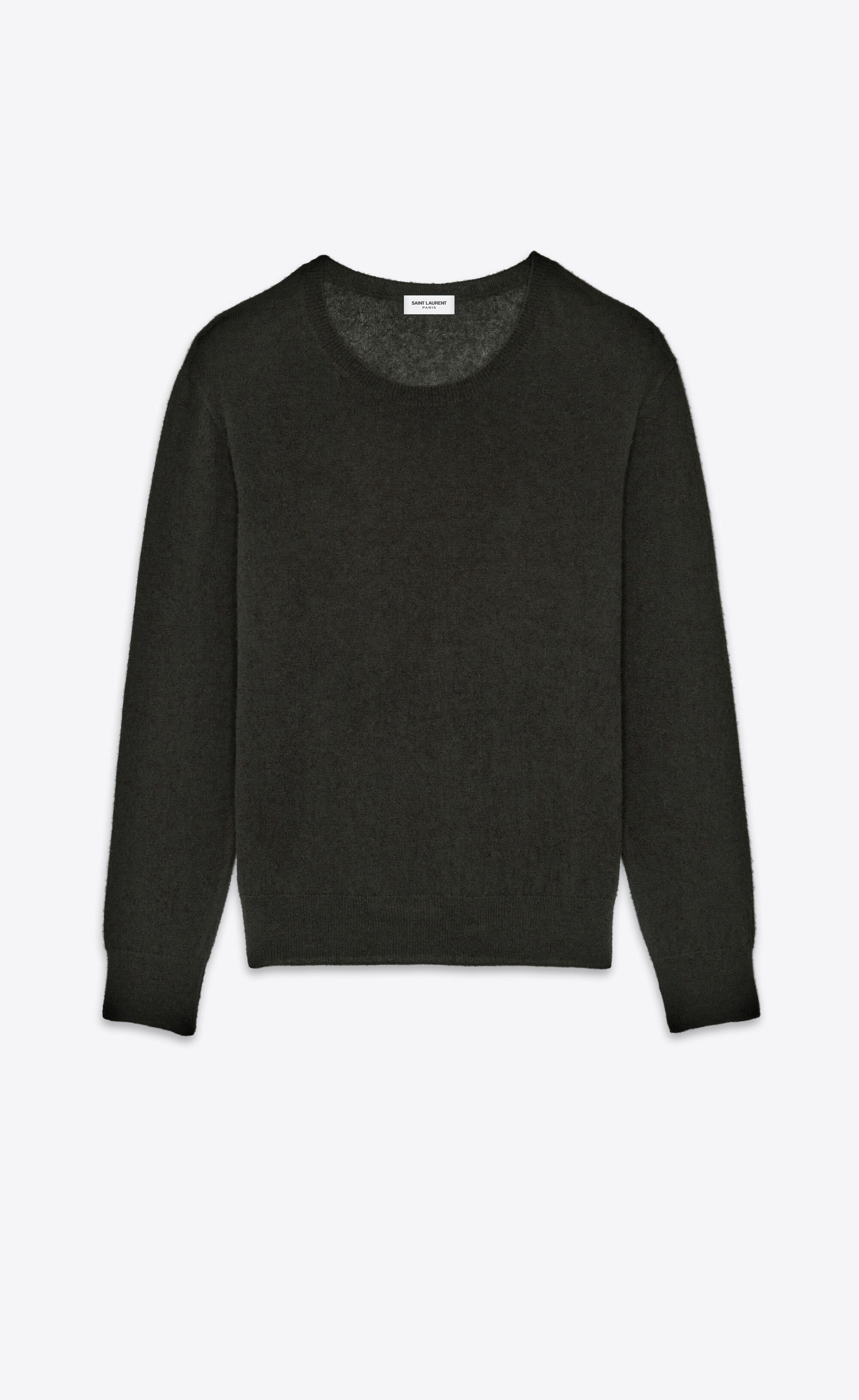 Saint Laurent Paris oc11z1025 780075 Sweater in Cashmere And Silk in Black Size US M / EU 48-50 / 2 - 1 Thumbnail
