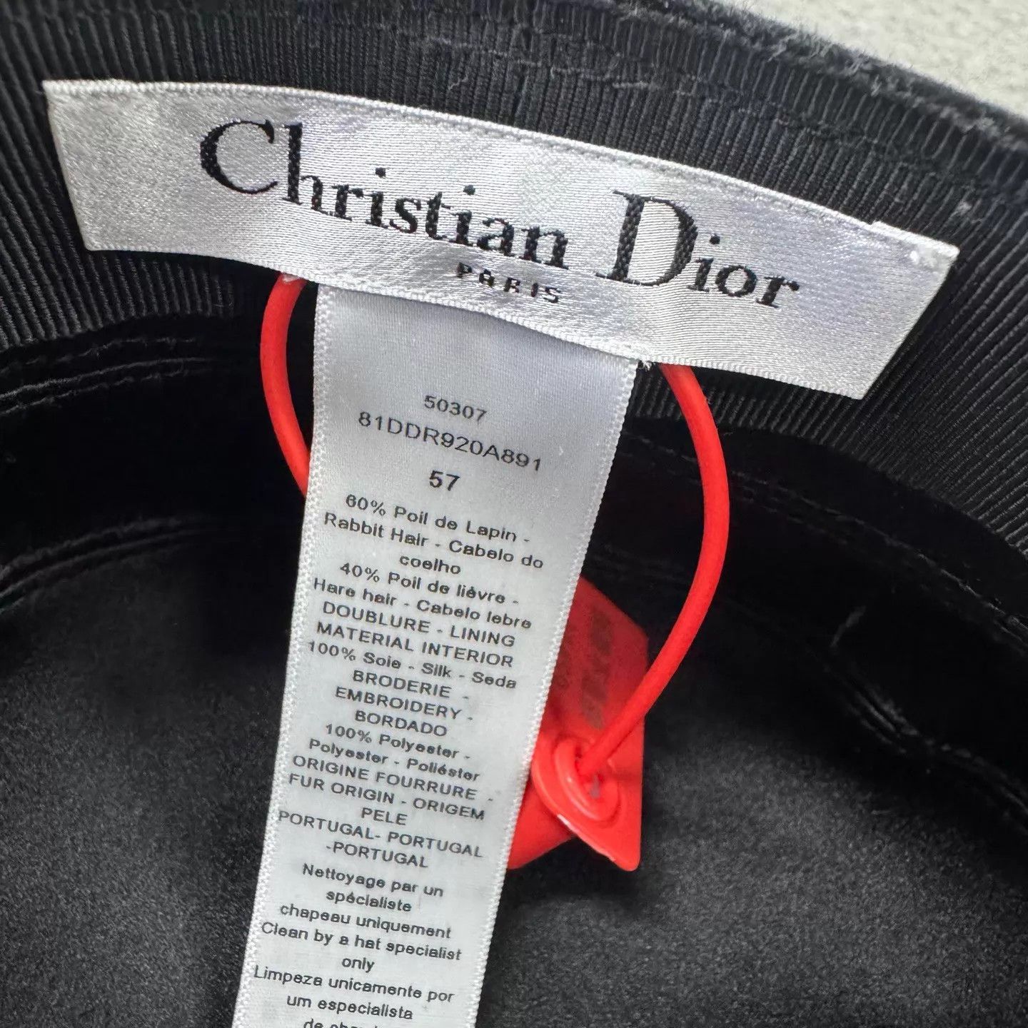 Dior Dior black rabbit fur newsboy beret 99 New Size ONE SIZE - 5 Thumbnail