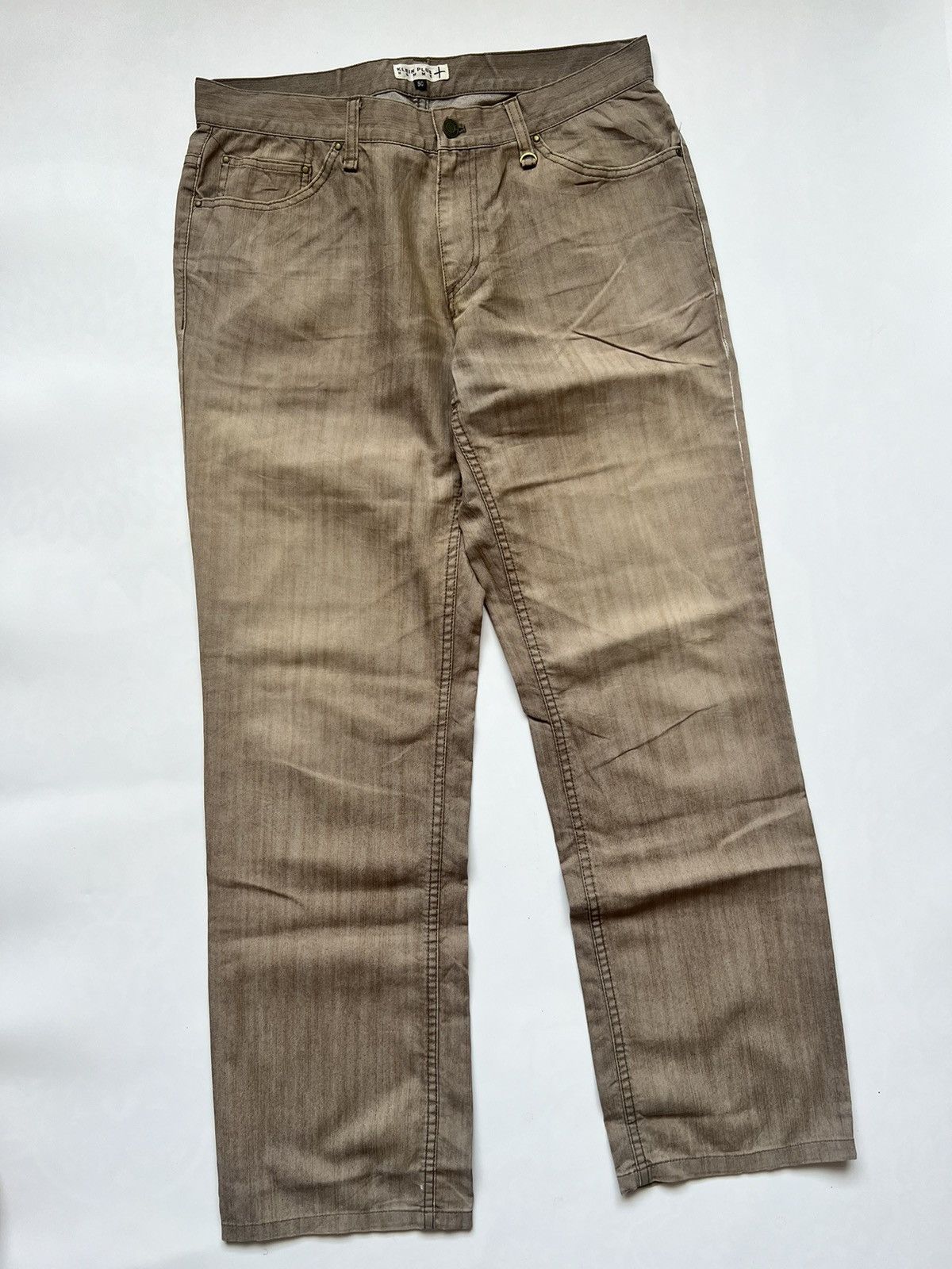 Japanese Brand Klein Plus Homme Desert Sand Flared Denim Size US 33 - 4 Thumbnail