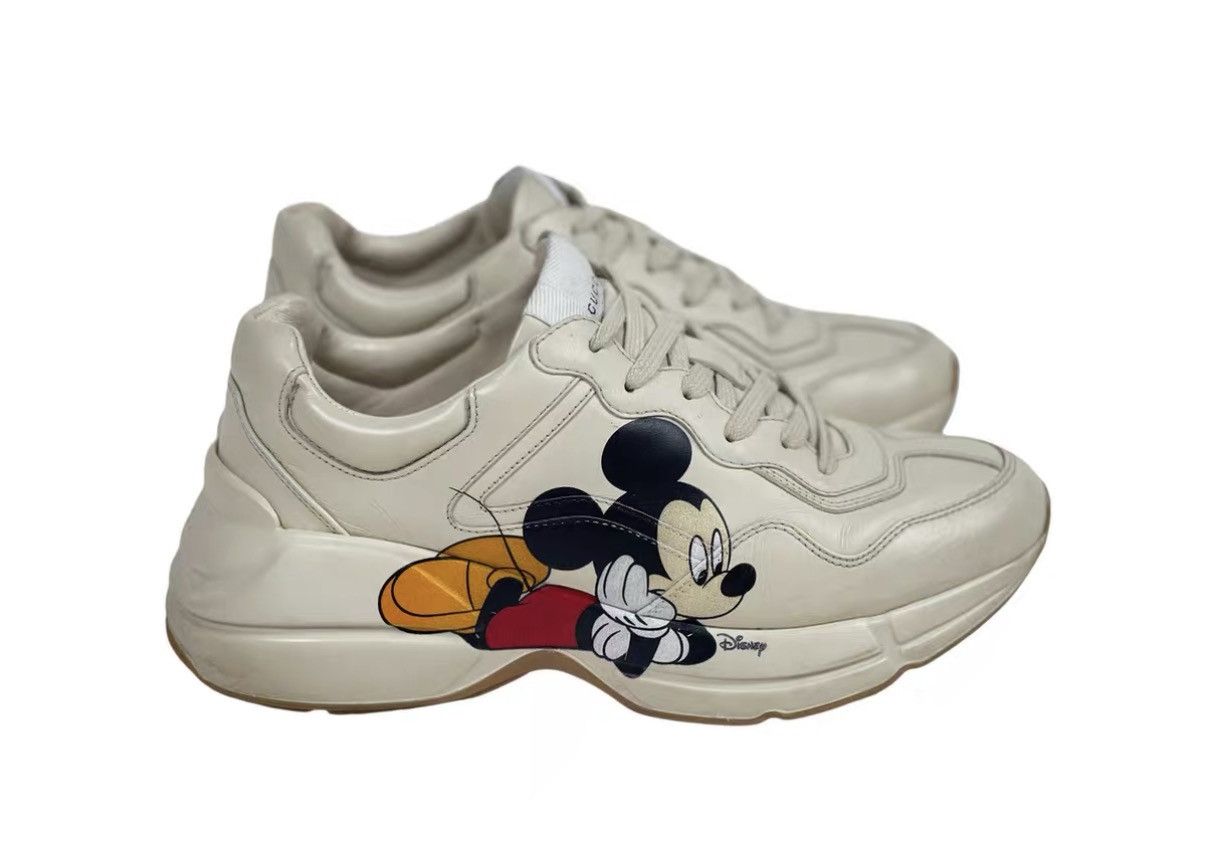 Gucci Gucci x Disney Rhyton Mickey Mouse Vintage Dad Sneakers J31 Size US 5.5 / EU 38 - 3 Thumbnail