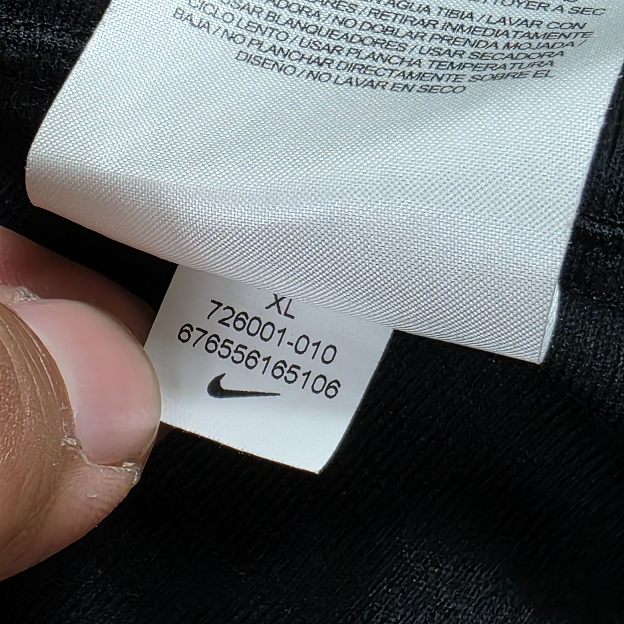 Nike Nike Dri Fit Adults XL Black Beach Futbol Soccer Club Full Z Size US XL / EU 56 / 4 - 8 Thumbnail