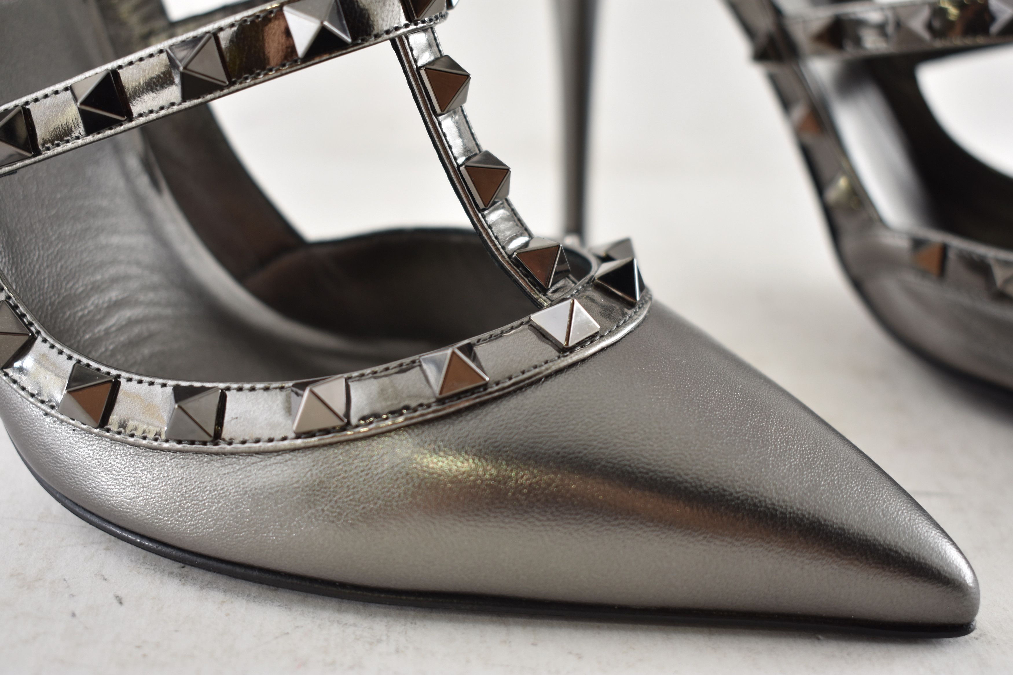 Valentino Rockstud 100mm Anthracite Grey Heel Pump 40