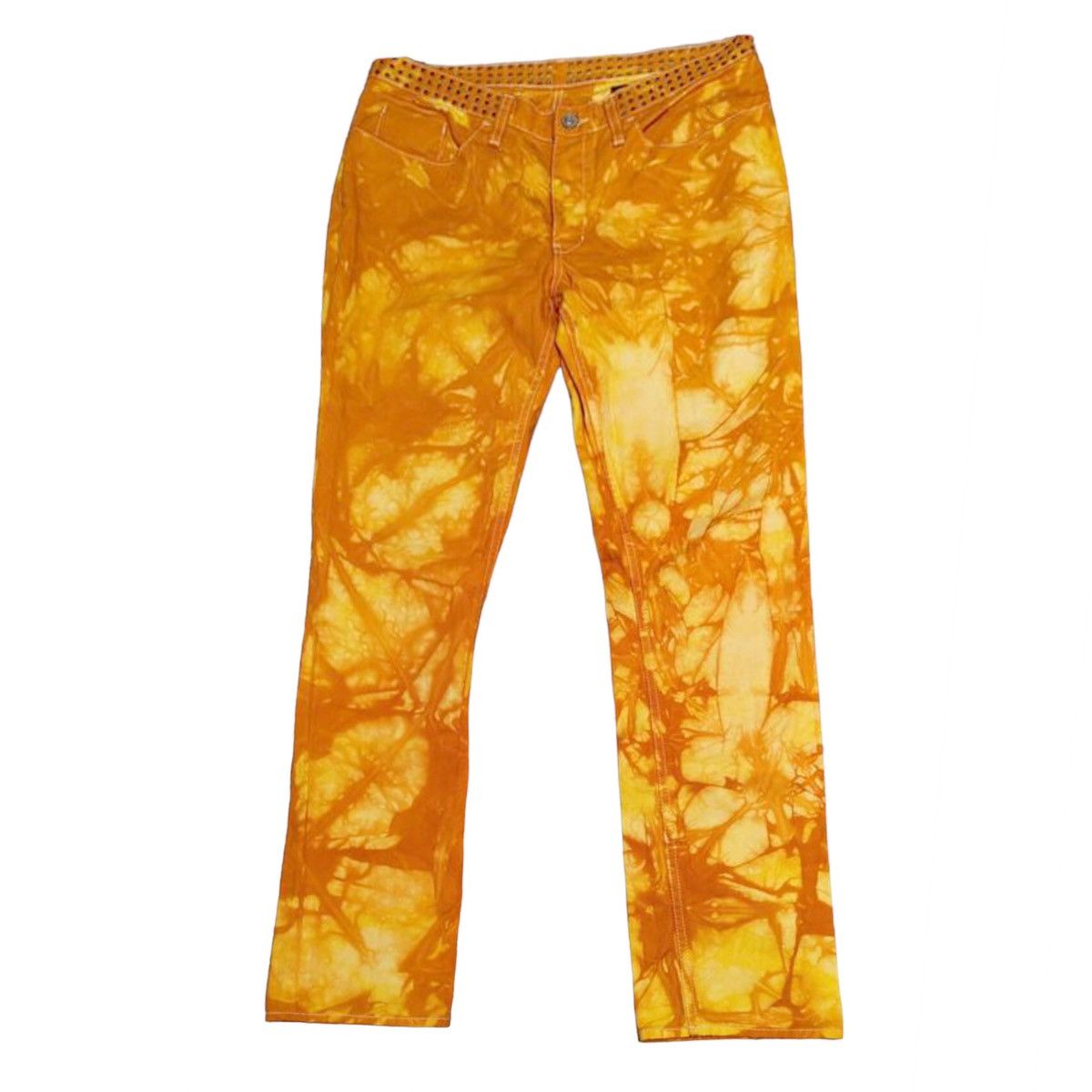 Allsaints 🧿studded waist tie dye denim jeans orange Size US 34 / EU 50 - 1 Thumbnail