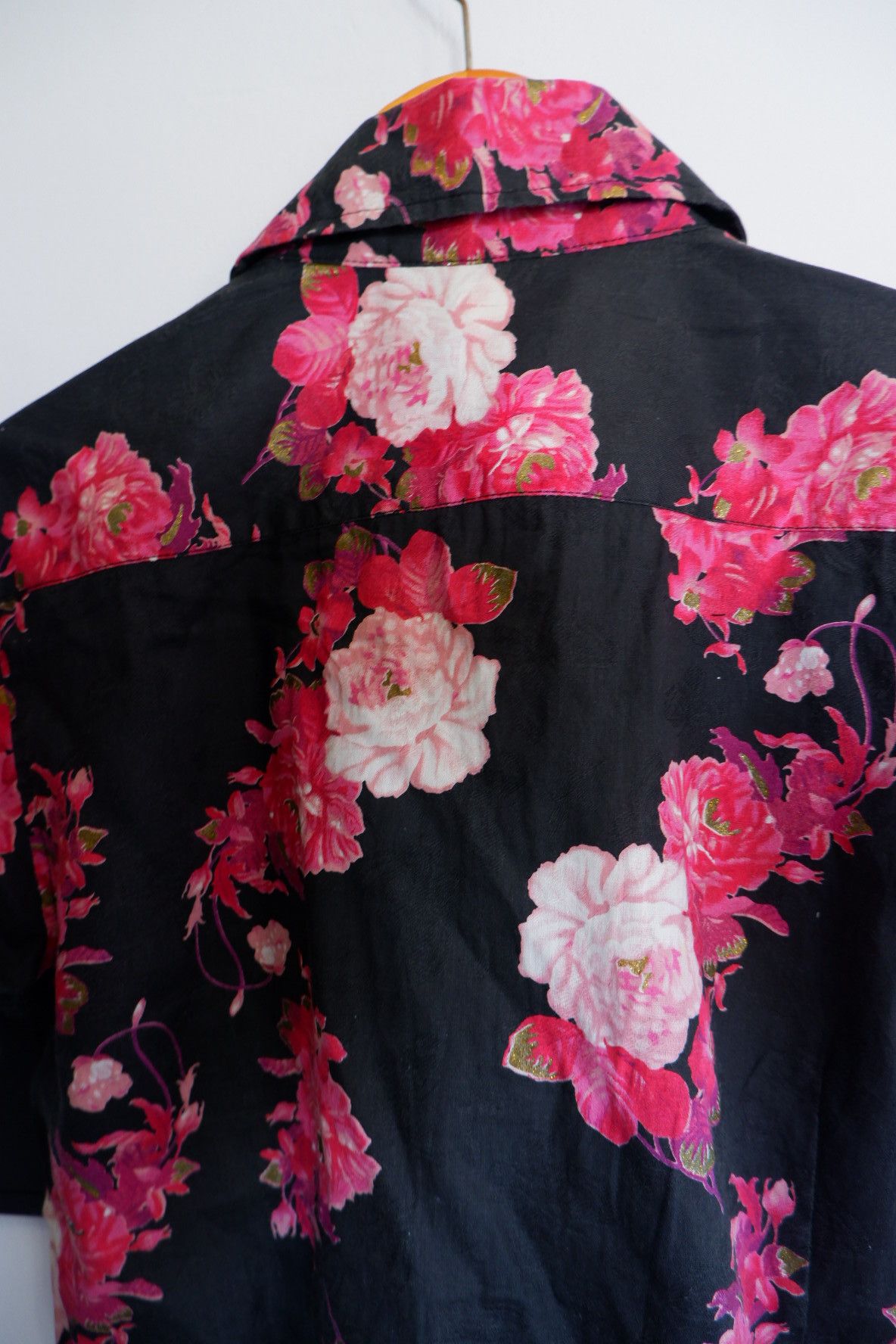 Japanese Brand Vintage Evolution Japan Jacquard Flower Open Colar Shirts Size US L / EU 52-54 / 3 - 6 Thumbnail