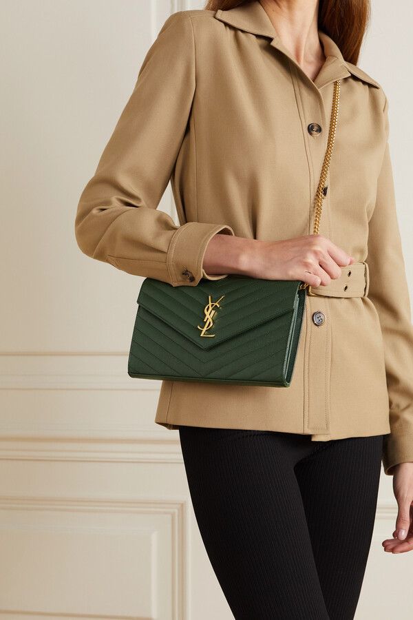 Saint Laurent Paris o1b1hav110924 Size: OS / Classic Chain Leather Wallet Green Size ONE SIZE - 2 Thumbnail