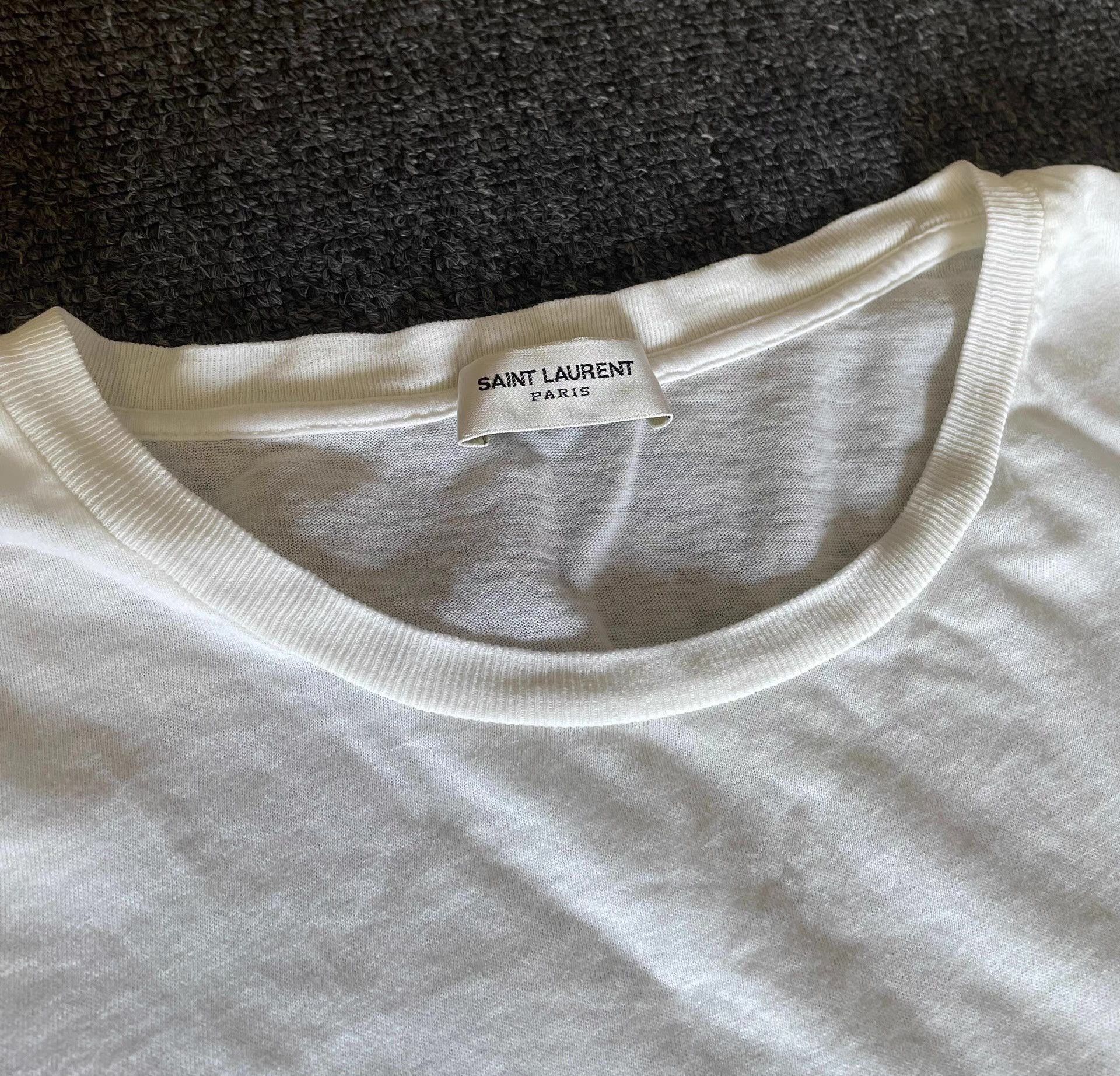 Saint Laurent Paris Saint Laurent beige short-sleeve T-shirt, Size US XS / EU 42 / 0 - 3 Thumbnail