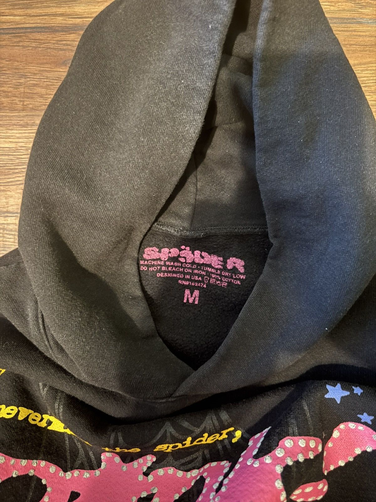 Sp5der Sp5der P*nk Hoodie 'Black' Size US M / EU 48-50 / 2 - 7 Thumbnail