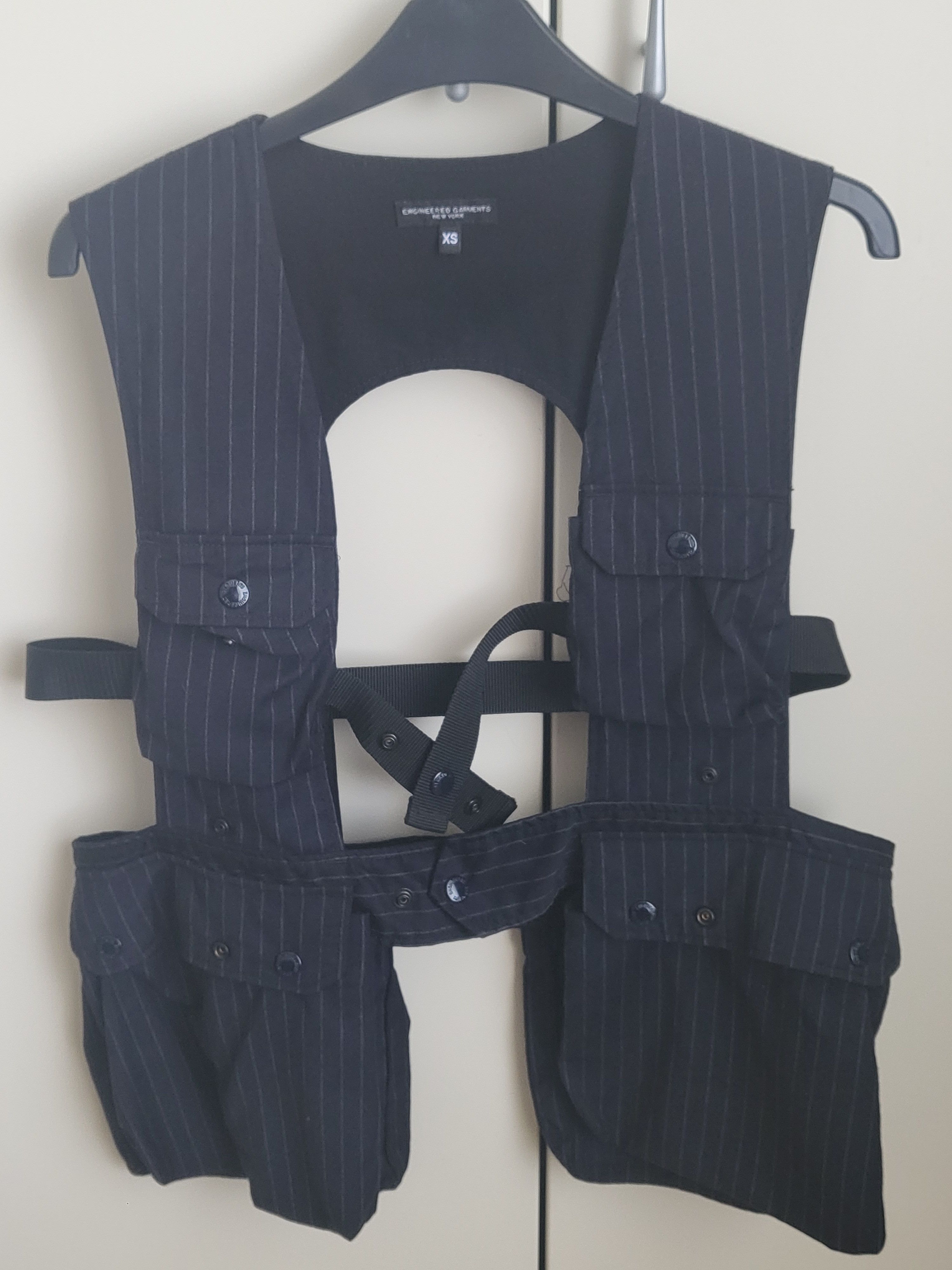 Shooting Vest Navy Stripe XS