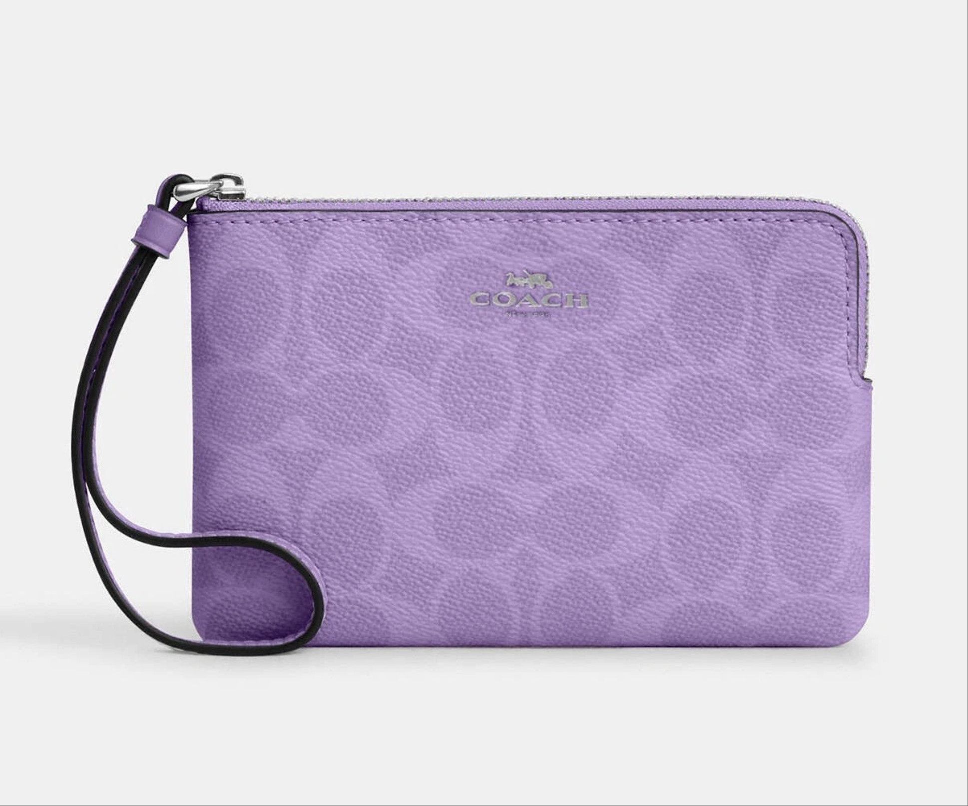 Coach Corner Zip Wristlet In Signature Canvas CAQ75 Size ONE SIZE - 6 Thumbnail