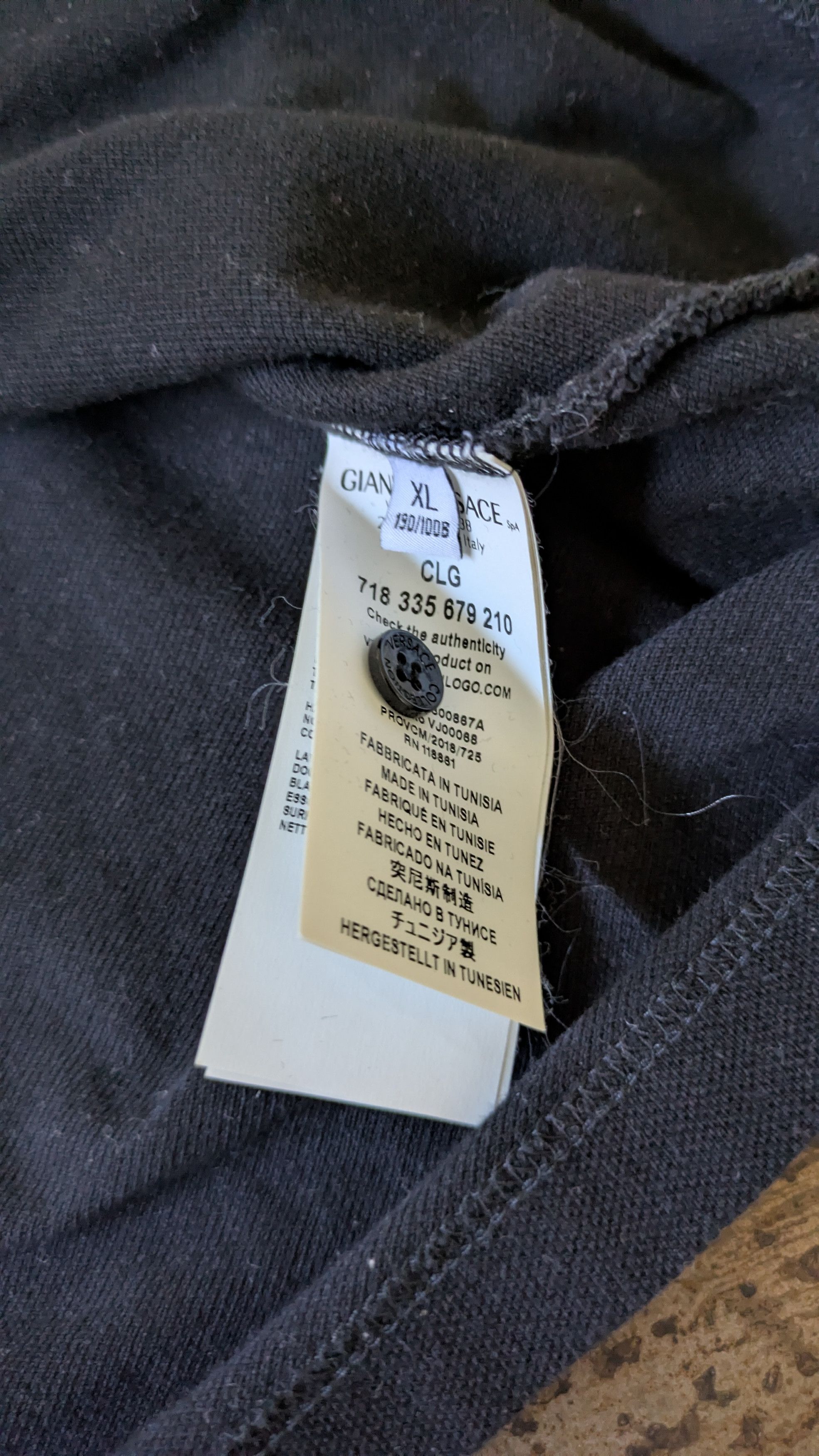 Versace Versace Collection black embroidered collar baroque polo Size US XL / EU 56 / 4 - 10 Thumbnail