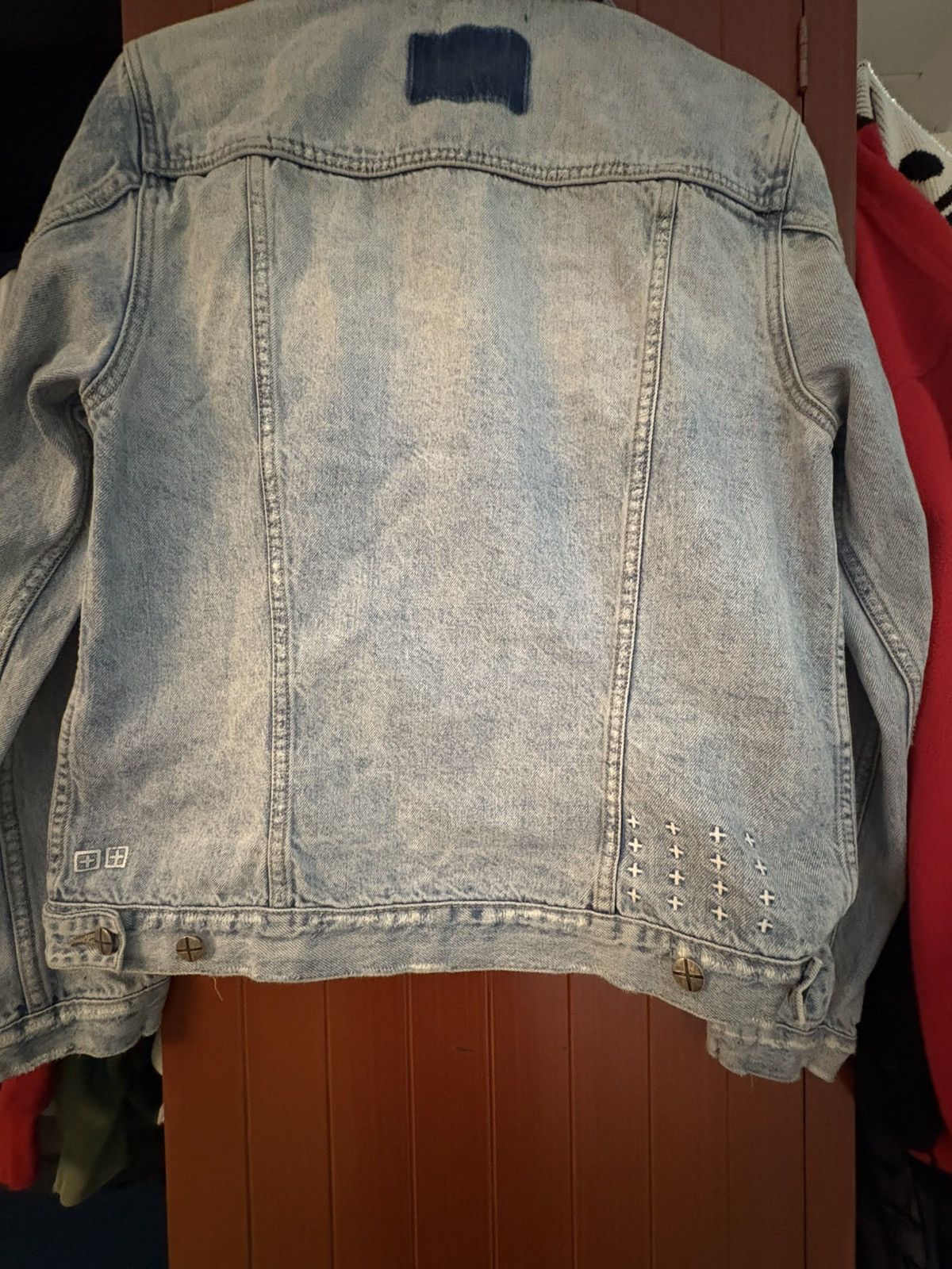 Ksubi Ksubi Distressed Denim Jacket Blue Large – Jean Trucker Fit Size US L / EU 52-54 / 3 - 9 Thumbnail