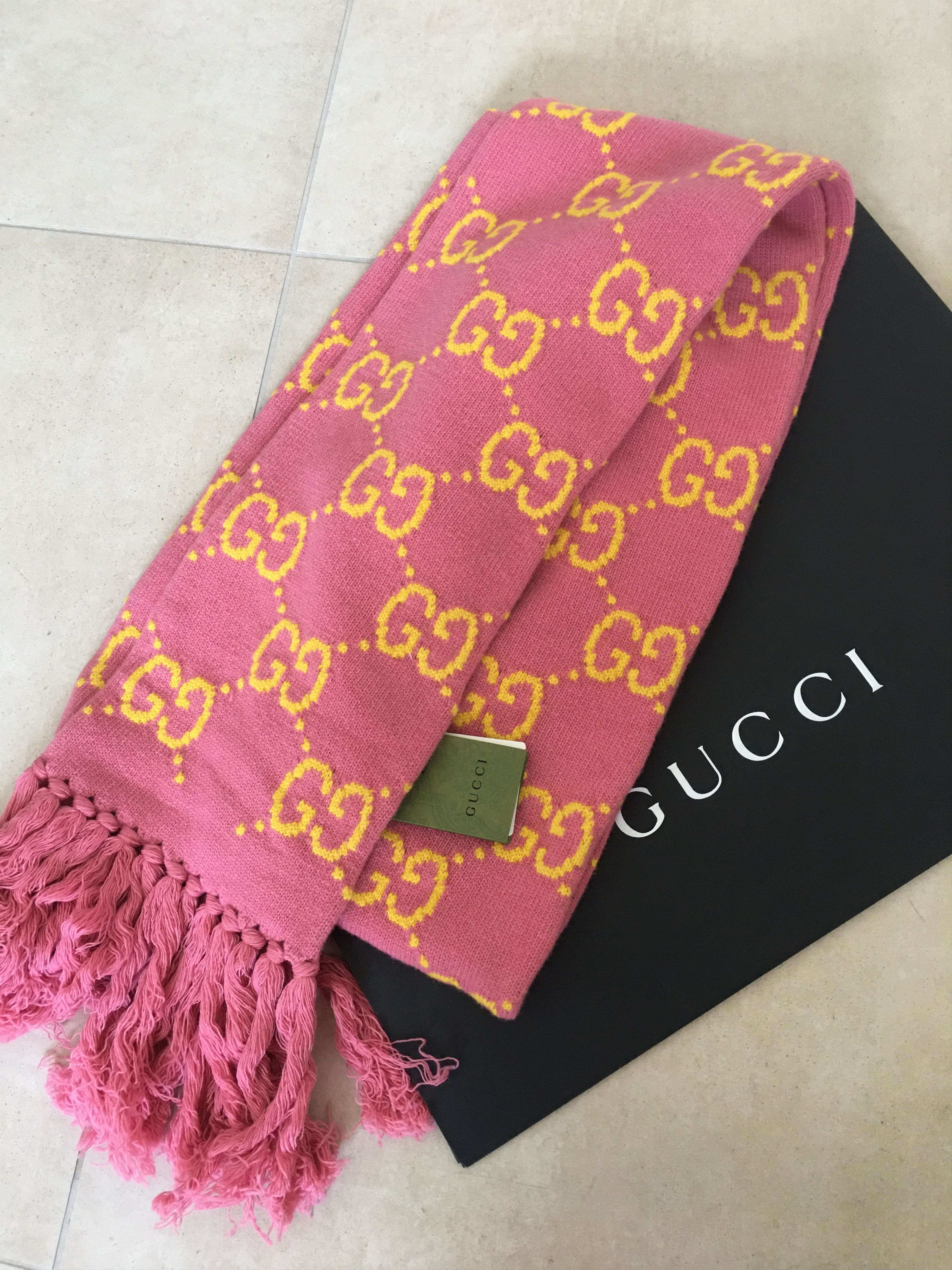 Gucci Scarf Wool Print GG Size ONE SIZE - 3 Thumbnail
