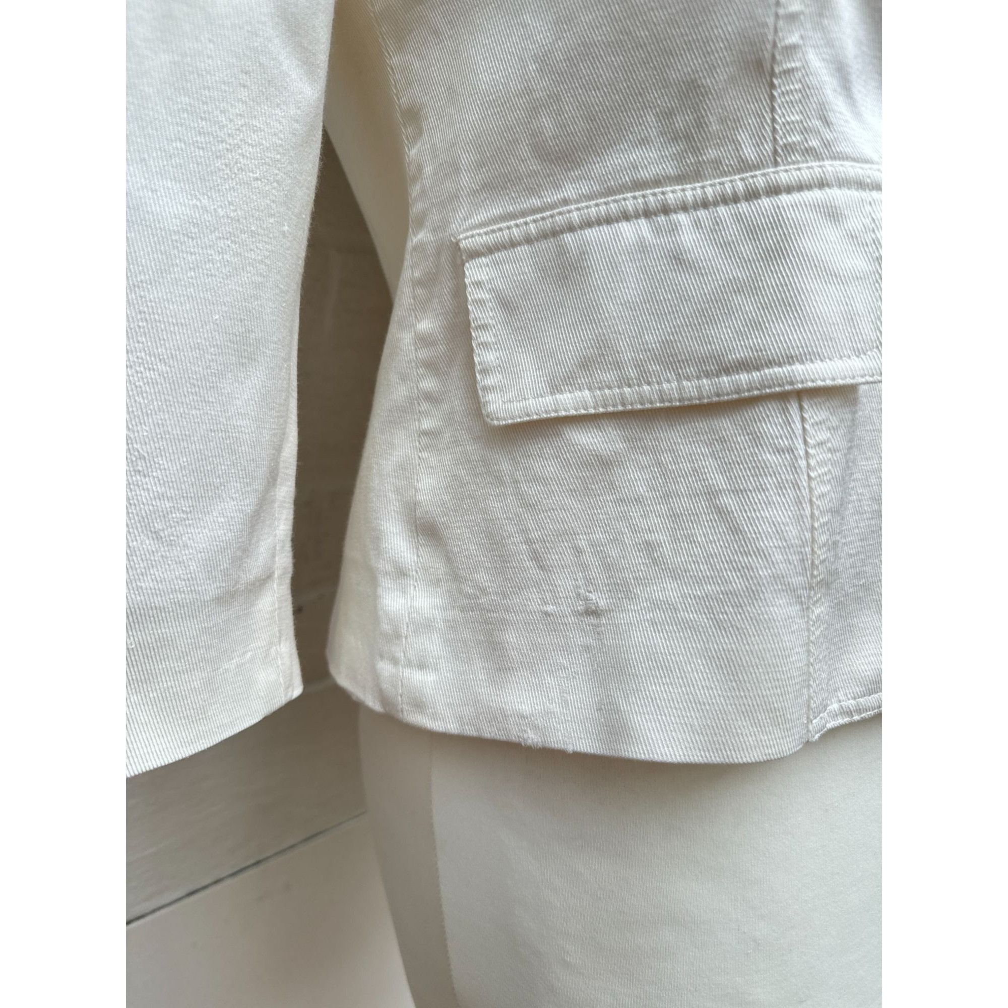 Alexander McQueen 1990s White Blazer Jacket Size M / US 6-8 / IT 42-44 - 8 Thumbnail