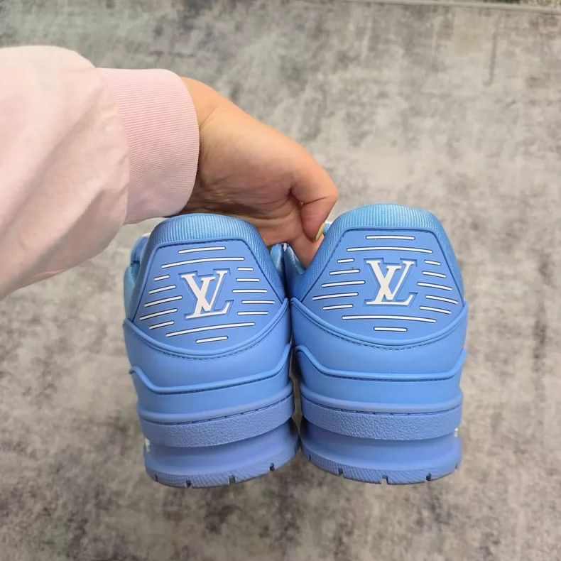 Louis Vuitton Louis Vuitton Trainer Blue Cement shoes Size US 11 / EU 44 - 5 Thumbnail