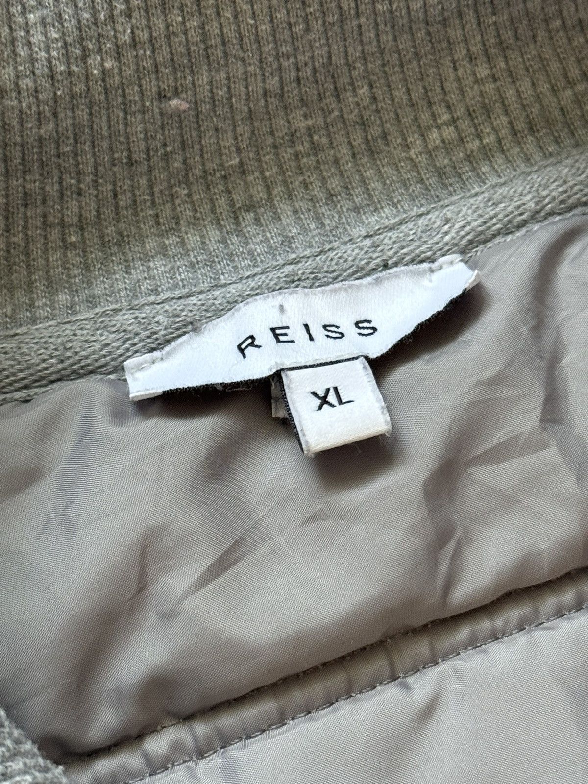 Reiss Reiss XL zip quilted gray jacket technical long sleeve Size US XL / EU 56 / 4 - 9 Thumbnail