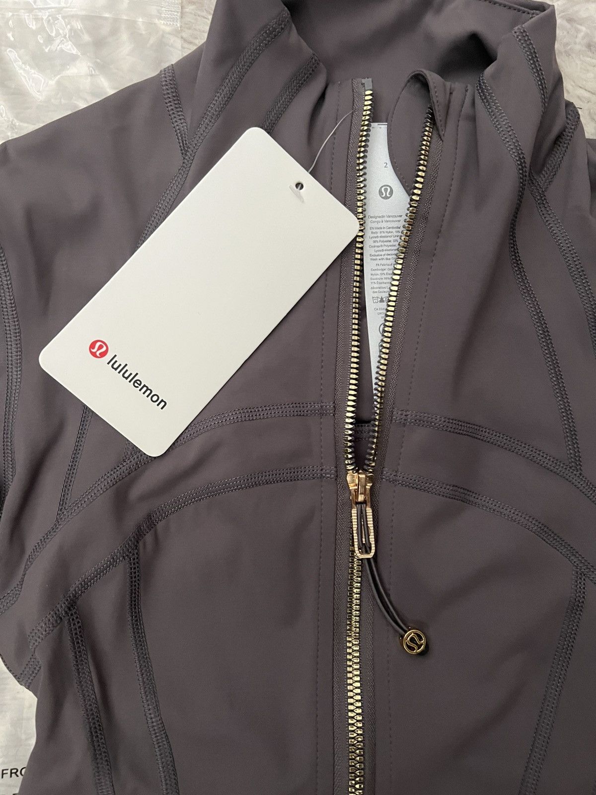 Lululemon Grey Define Jacket Nulu Size XS / US 0-2 / IT 36-38 - 4 Thumbnail