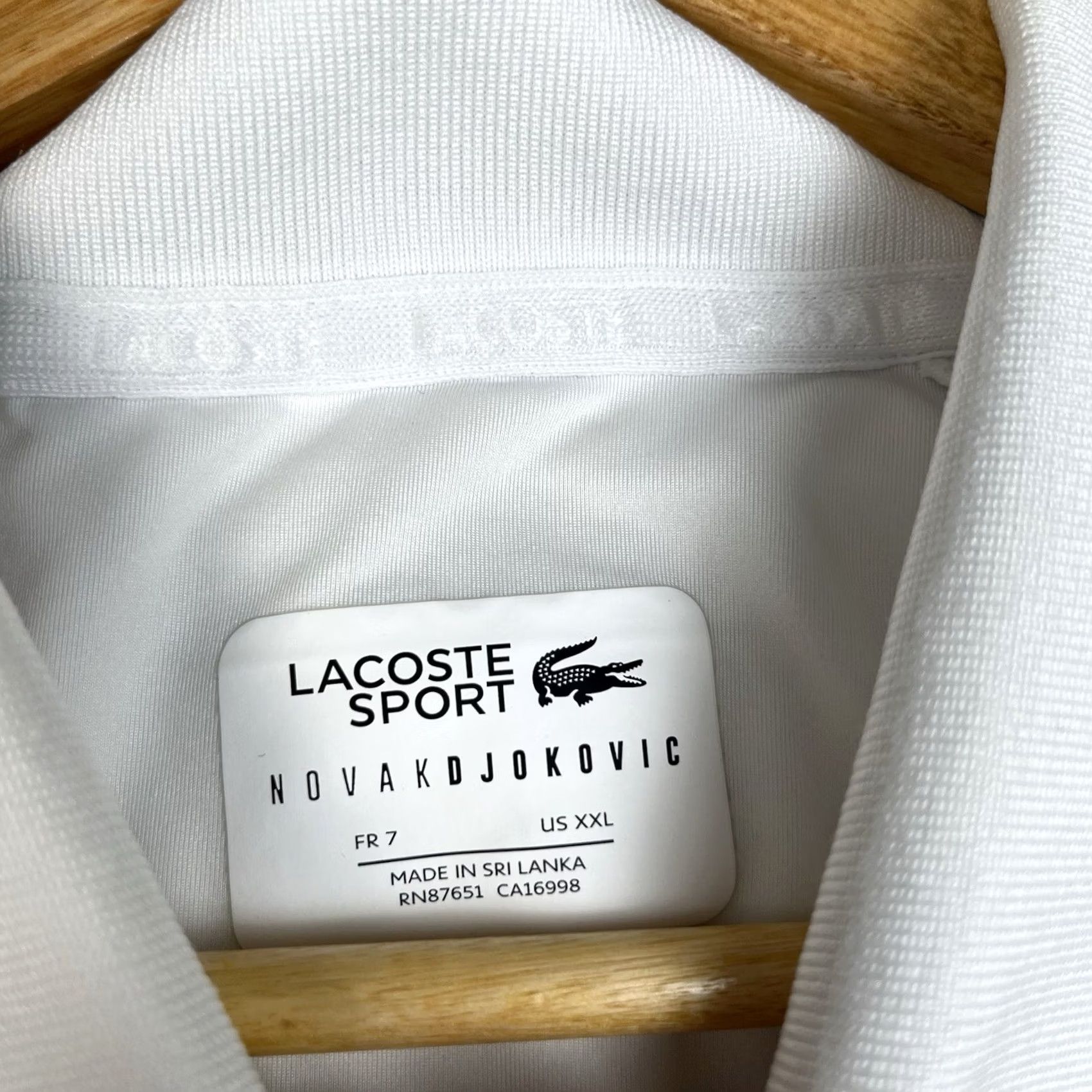Lacoste Lacoste Sport Novak Djokovic Polo Tennis Shirt White Orange Men 2XL Size 7 Size US XXL / EU 58 / 5 - 3 Thumbnail