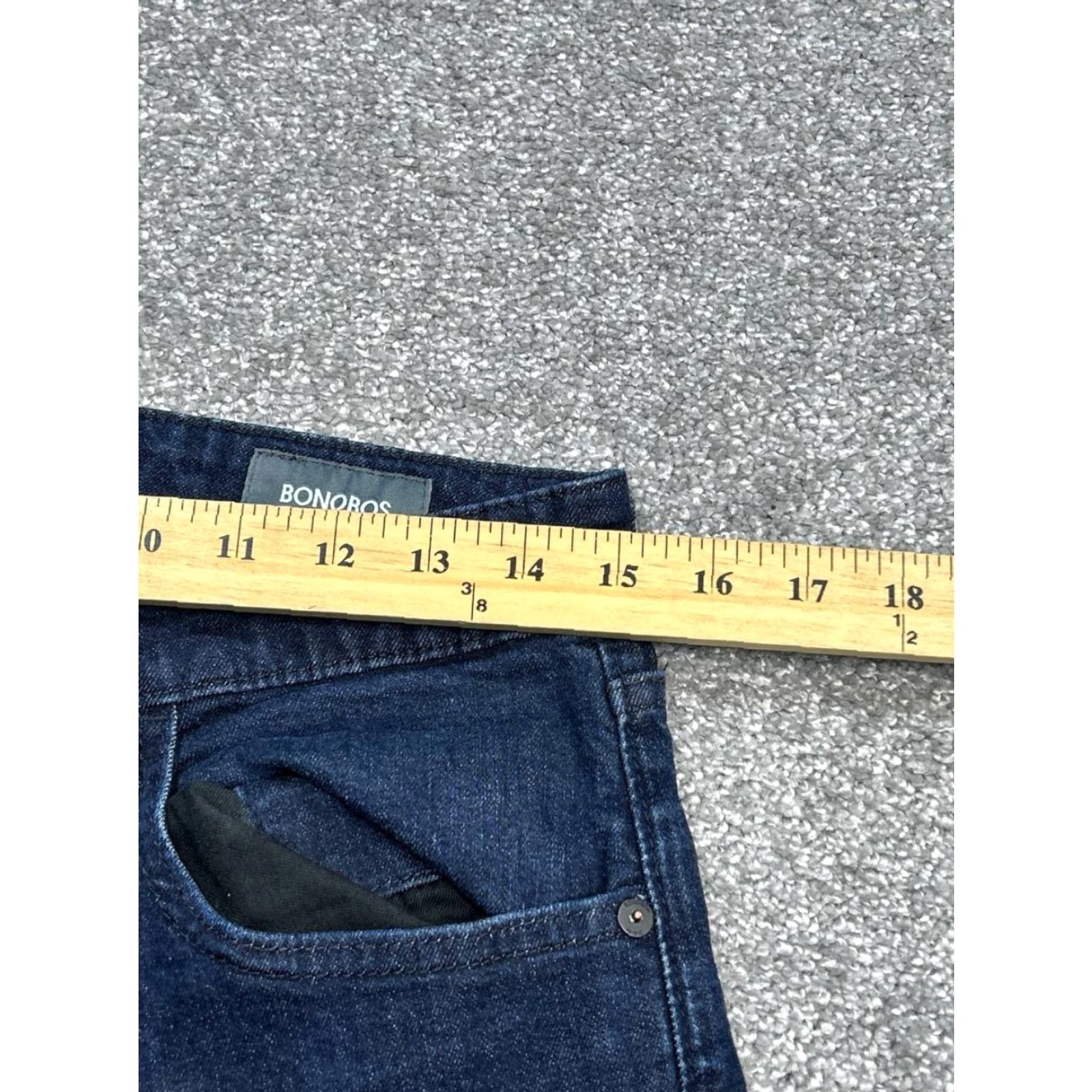 Bonobos Bonobos Jeans Mens 31 Blue Denim Cotton Low Rise Tailored Fit Straight Leg 30x31 Size US 31 - 3 Thumbnail