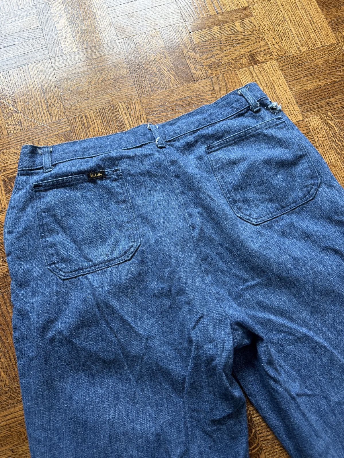 Vintage Vintage 70s H.I.S. Dungaree Wide Leg Denim Jeans Size US 34 / EU 50 - 9 Thumbnail