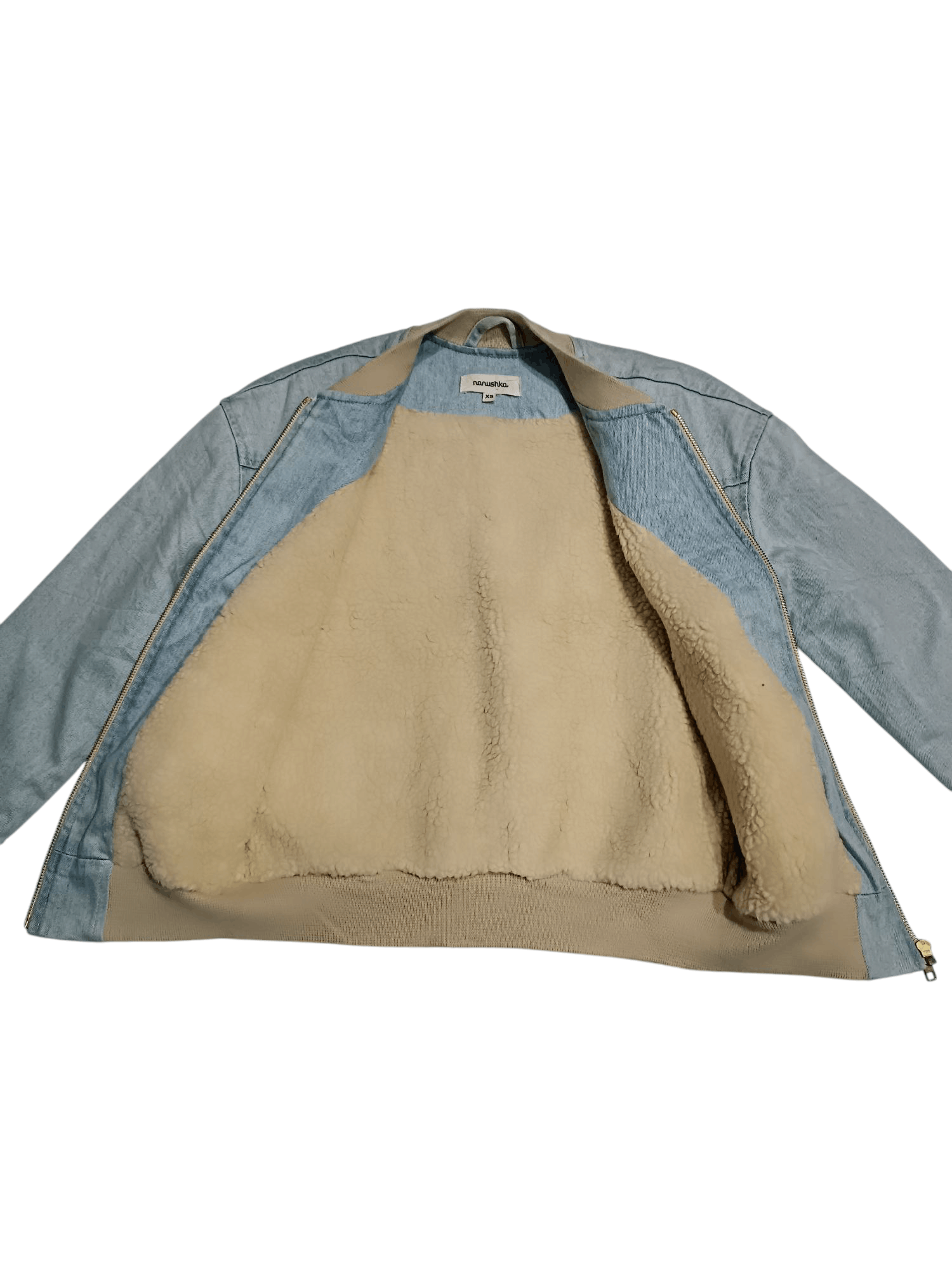 Nanushka Nanushka Denim Bomber Jacket Light Blue Western Style Size US XS / EU 42 / 0 - 6 Thumbnail