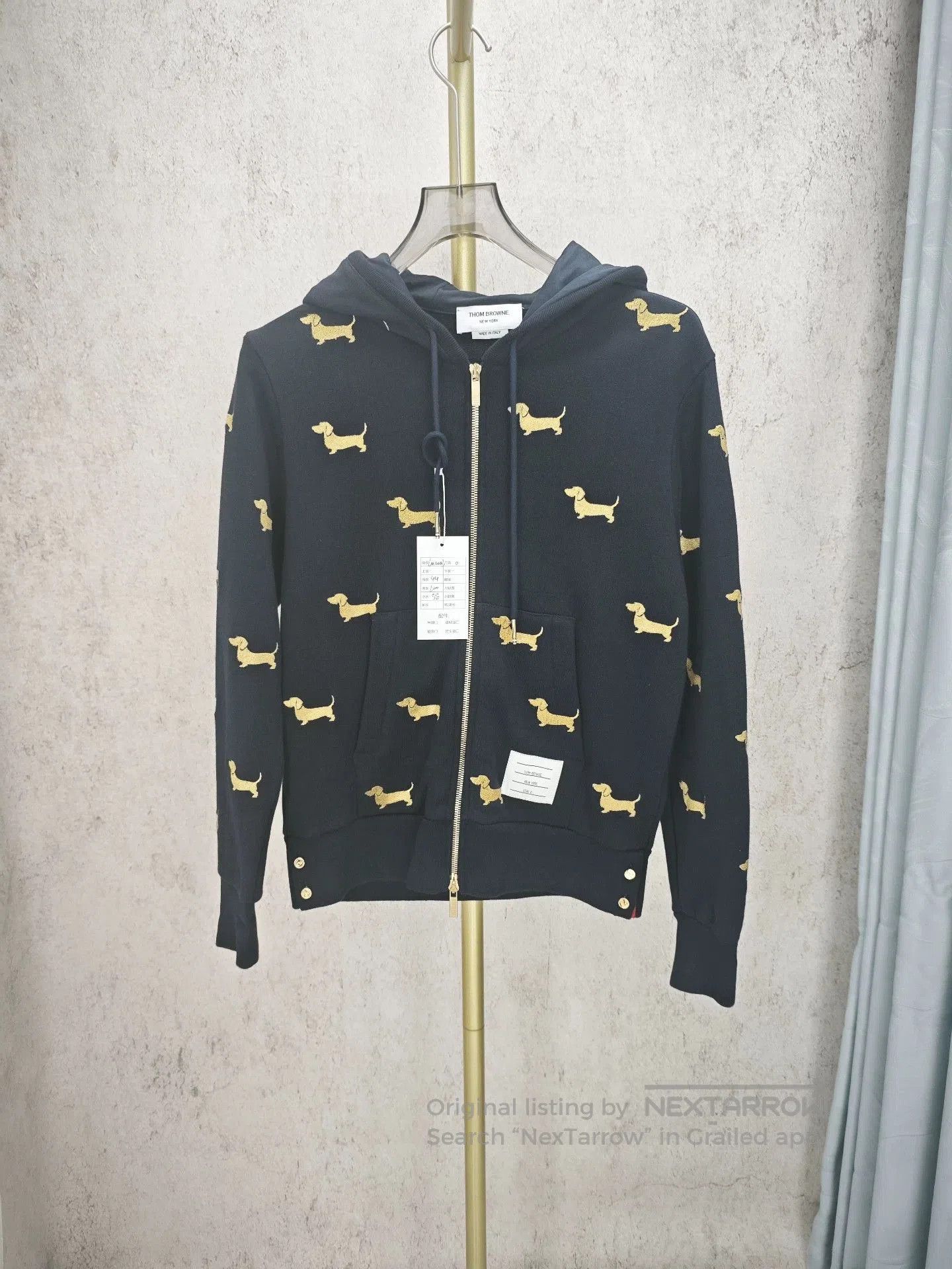 Thom Browne thom browne navy dog embroidery hoodie. Size US XXS / EU 40 - 1 Thumbnail