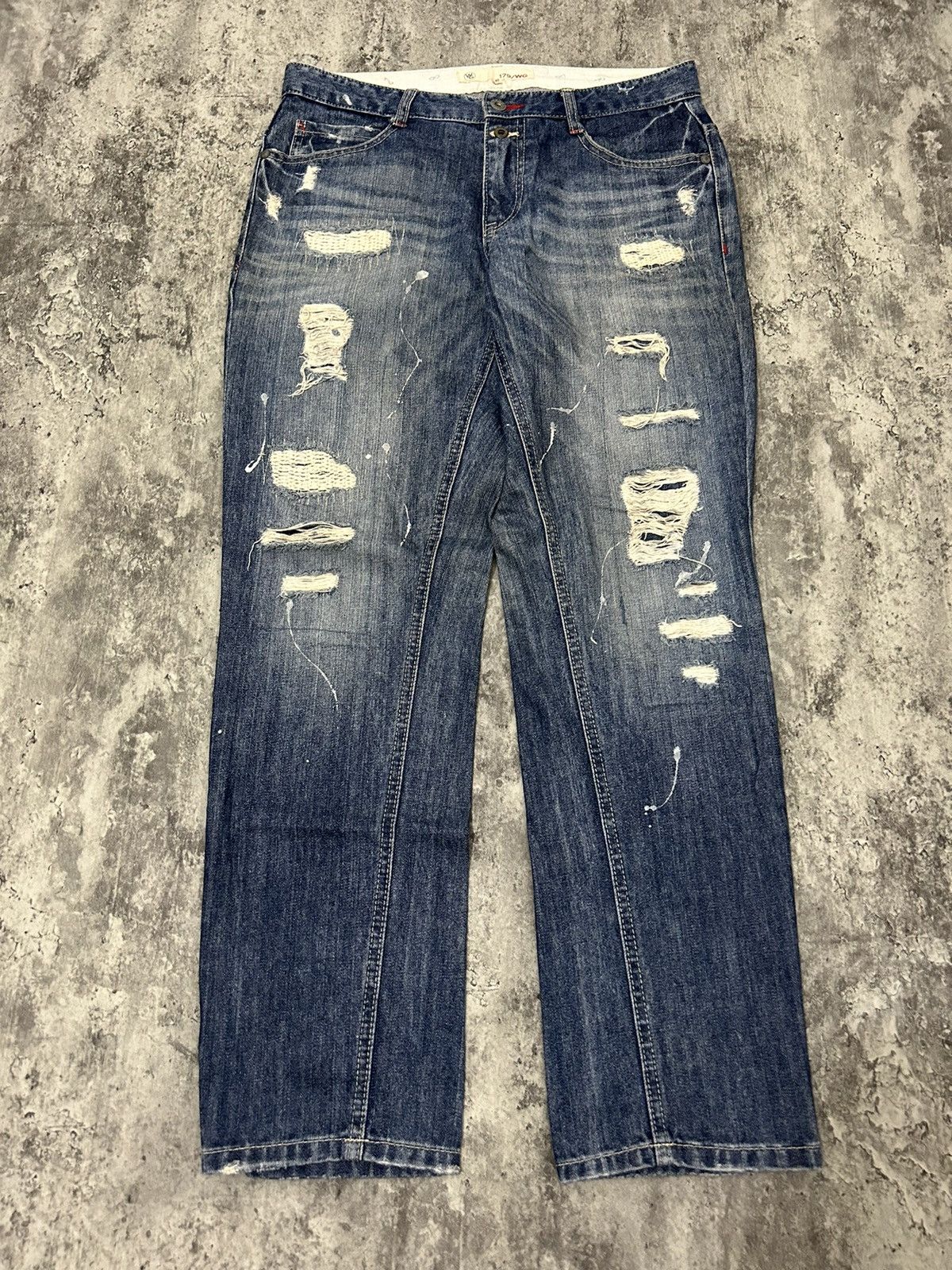 If Six Was Nine × Japanese Brand × Nicole Club 179/WG Nicole Club Distressed Bandana Pocket Back Jeans Size US 32 / EU 48 - 3 Thumbnail