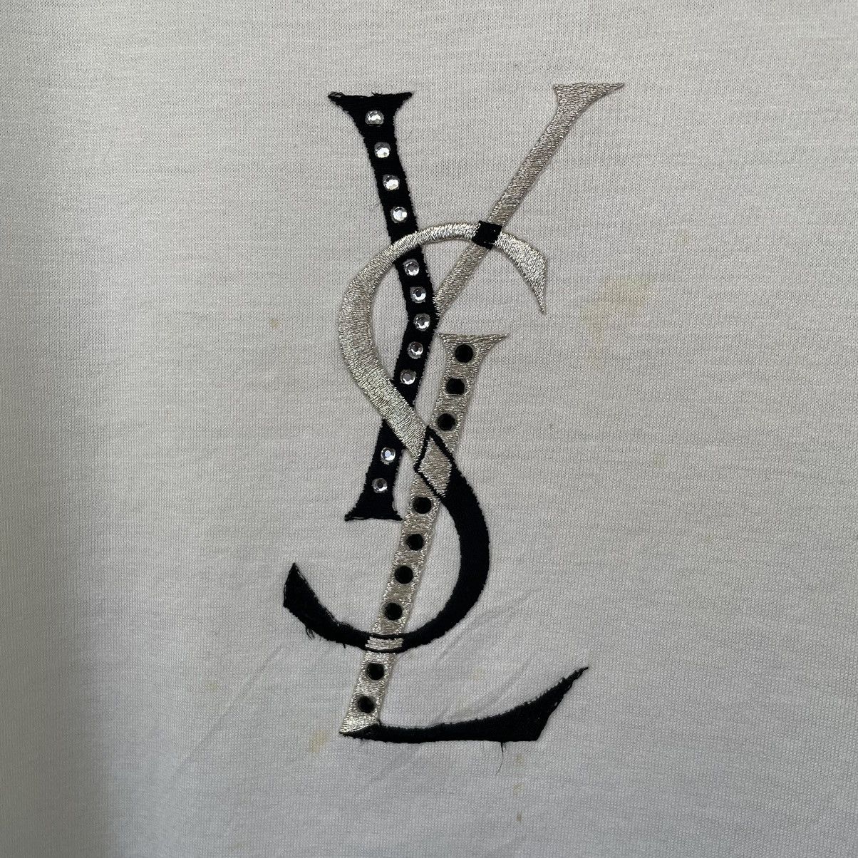 Yves Saint Laurent YSL Embroidery Logo T Shirt Size US L / EU 52-54 / 3 - 2 Thumbnail