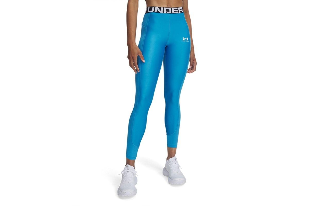 Under Armour Under Armour 1388693 Heat Gear Rib Leggings Blue ( L ) Size 36" / US 14 / IT 50 - 1 Thumbnail
