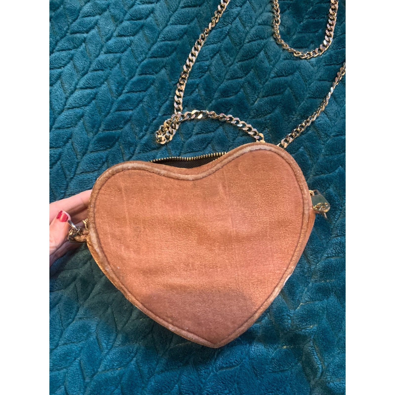 Kurt Geiger Kurt Geiger Heart bag handbag rose gold chain crossbody Size ONE SIZE - 5 Thumbnail