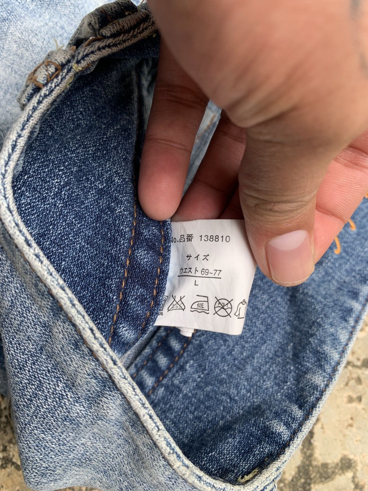 Japanese Brand × Vintage y2k Heaven Wings Skull Motorcycles Big Embroidery Jorts Size 31" - 11 Thumbnail