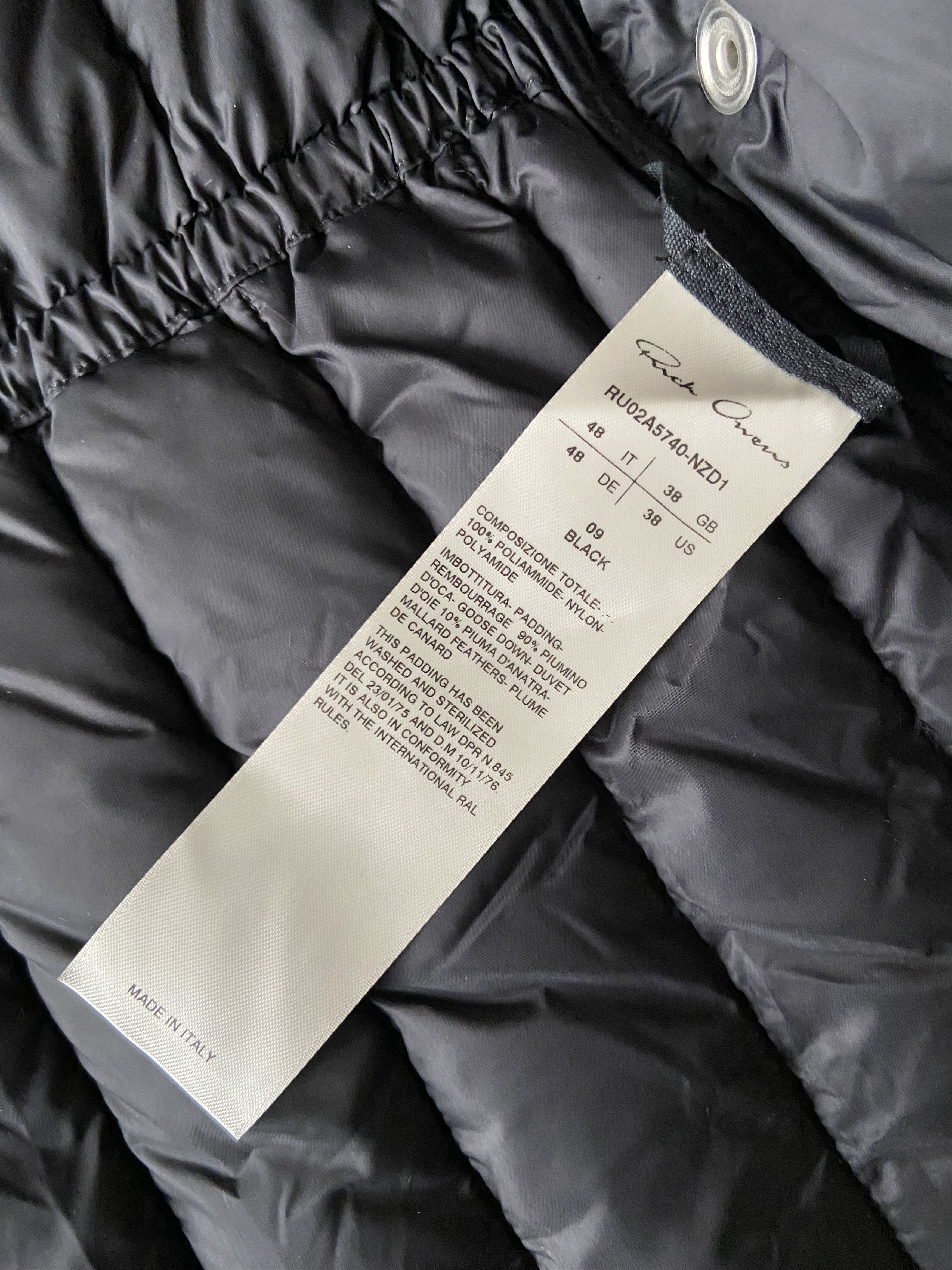Rick Owens New FW21 Gethsemane Black Cargo Down Vest Size US M / EU 48-50 / 2 - 8 Thumbnail