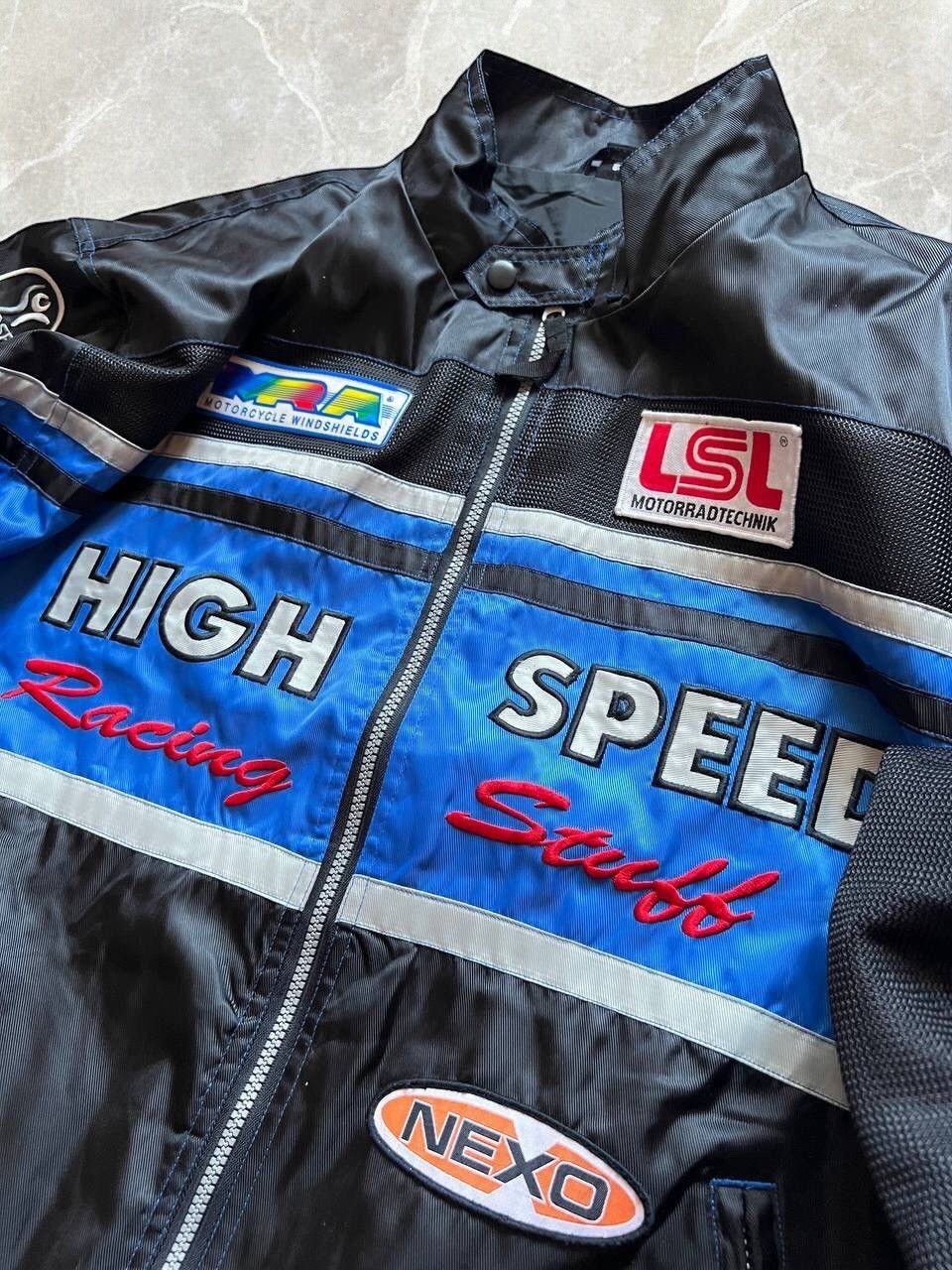 Vintage Vintage RACING JACKET SPEED MOTOBIKE Protective Shoulders Size US XL / EU 56 / 4 - 4 Thumbnail