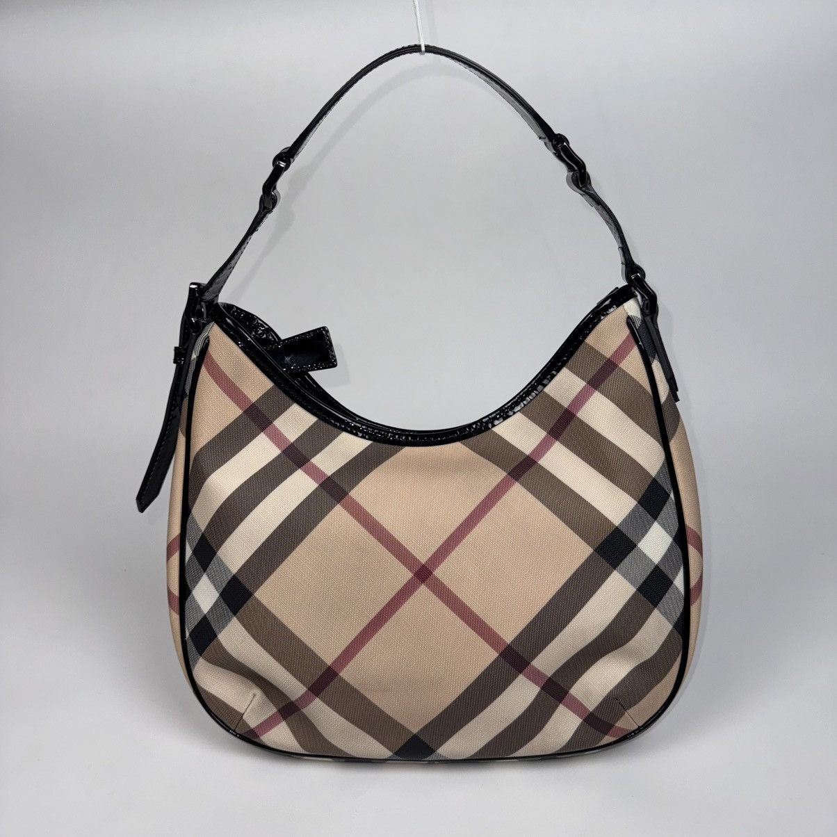 Burberry BURBERRY NOVA CHECK COATED CANVAS BARTON HOBO BAG BEIGE Size ONE SIZE - 1 Thumbnail