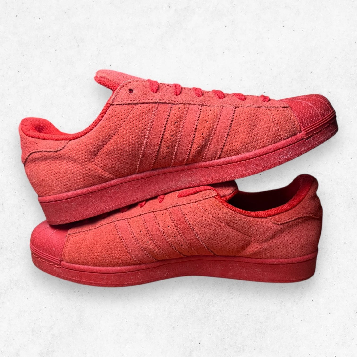 Adidas Superstar RT 'Red' Men 13 Triple Red Suede Leather