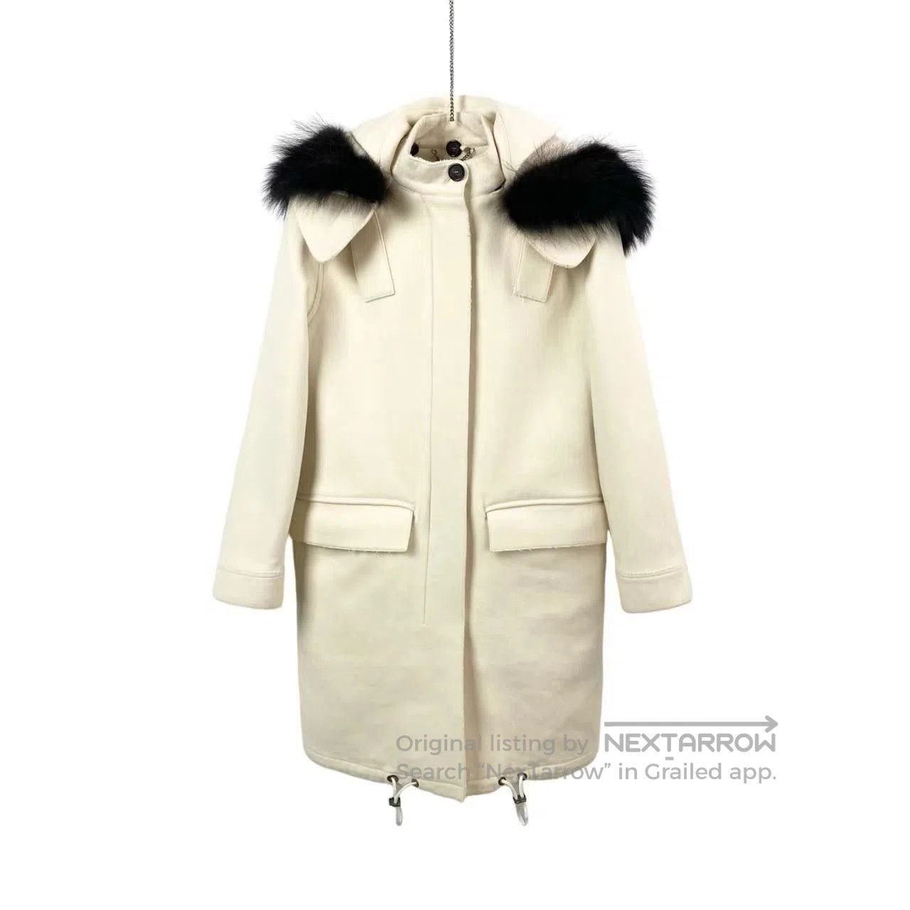 Fendi Fendi Solid color hooded coat| Size XS / US 0-2 / IT 36-38 - 1 Thumbnail