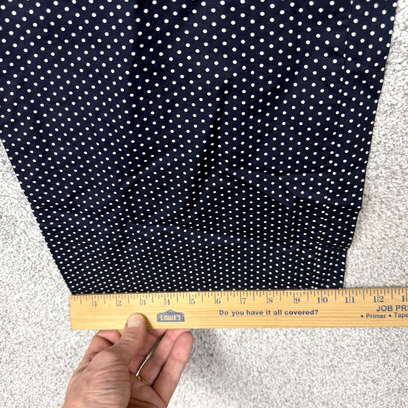 Nordstrom Nordstrom Pajama Pants S 31x30 Blue White Polka Dot Lightweight Cotton Sleepwear Loungewear Women Easy Care Drawstring Pockets Size 28" / US 6 / IT 42 - 3 Thumbnail