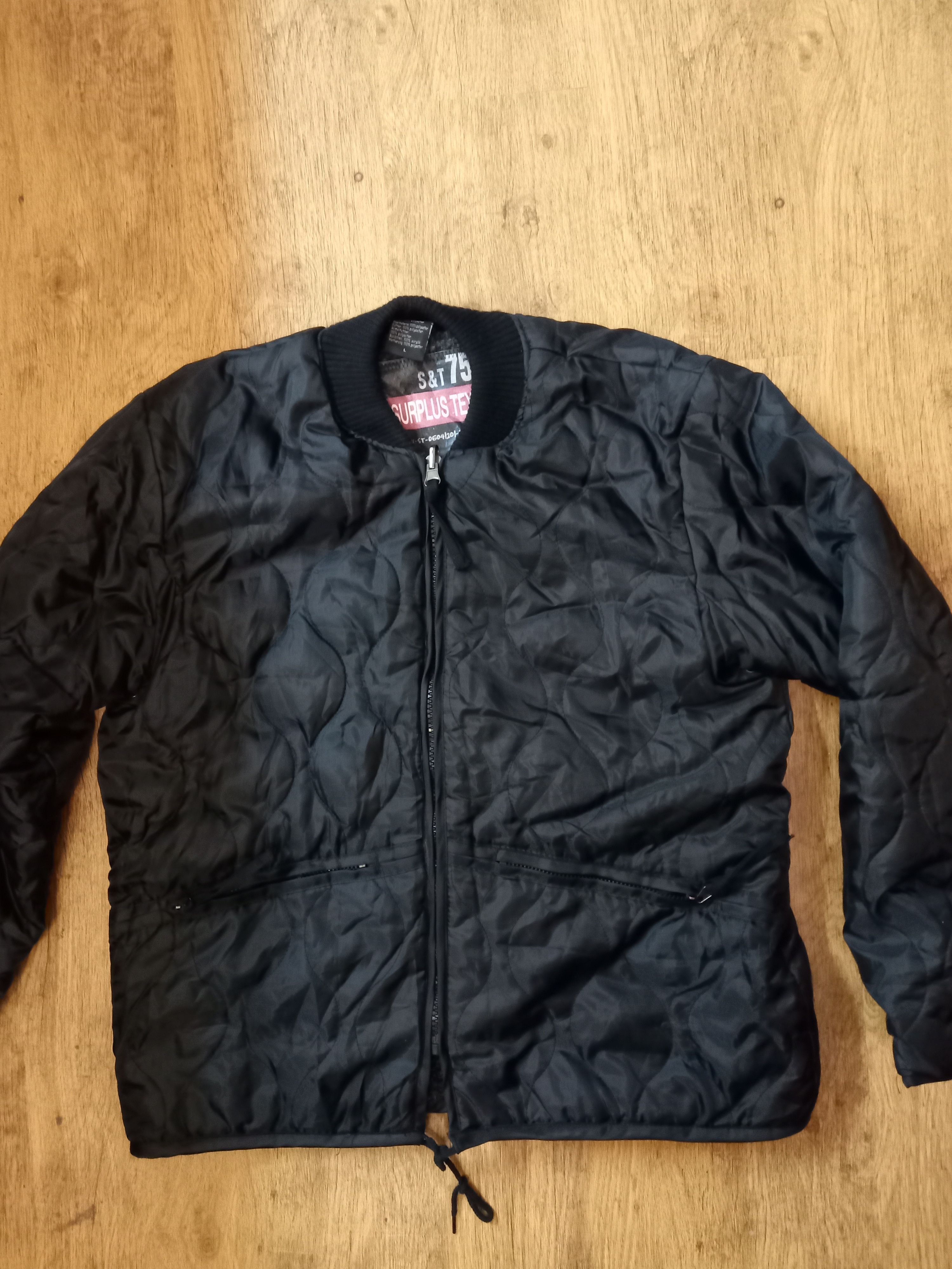 Vintage VINTAGE SURPLUS TEX S&T 75 90S MILITARY BLACK QUILTED JACKET