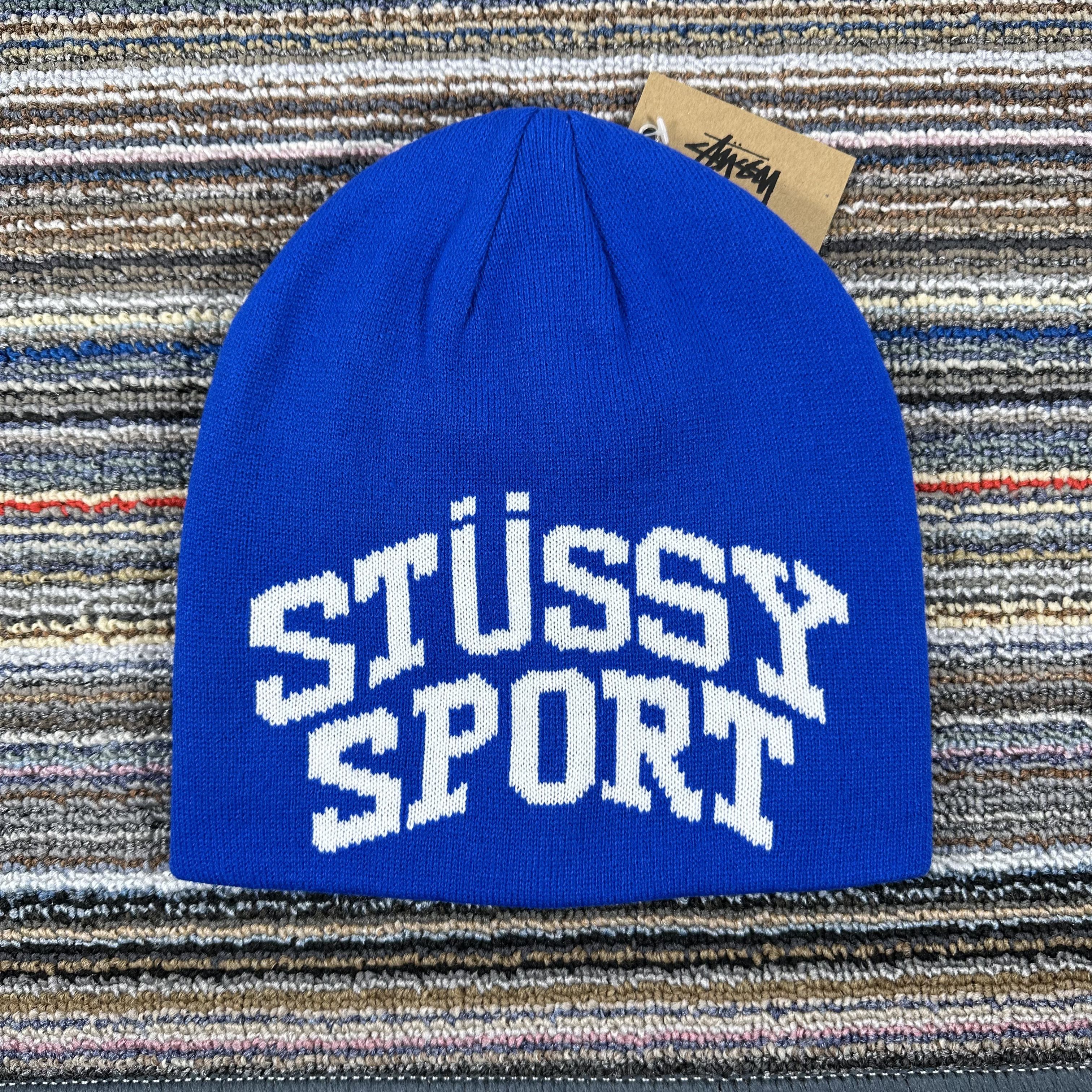 STUSSY SPORT JAQUARD BEANIE BLUE
