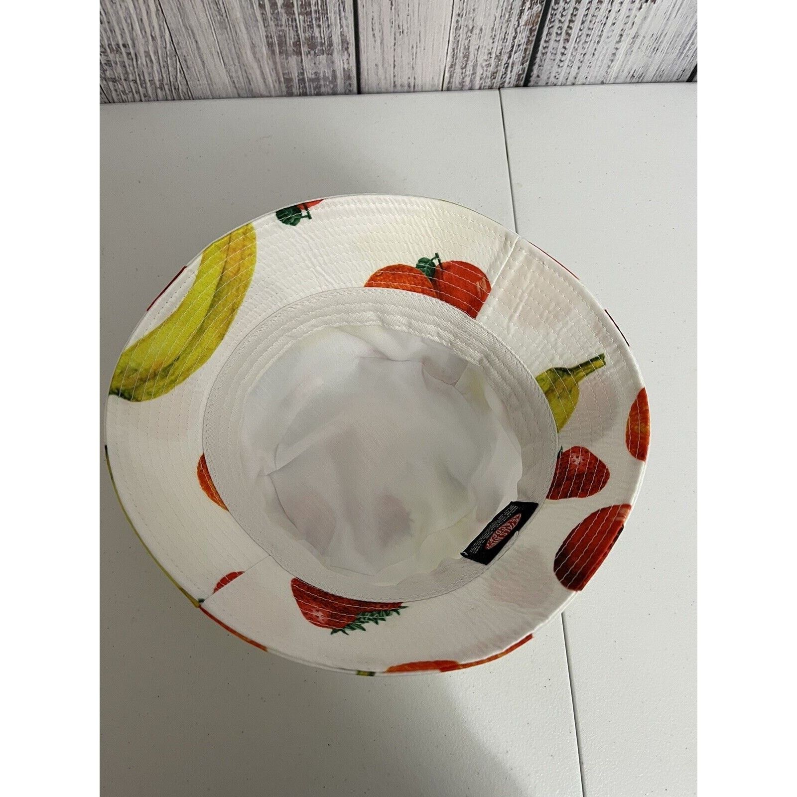 Tillys NWT Petals and Peacocks Bucket Hat Colorful Fruit Size ONE SIZE - 5 Thumbnail