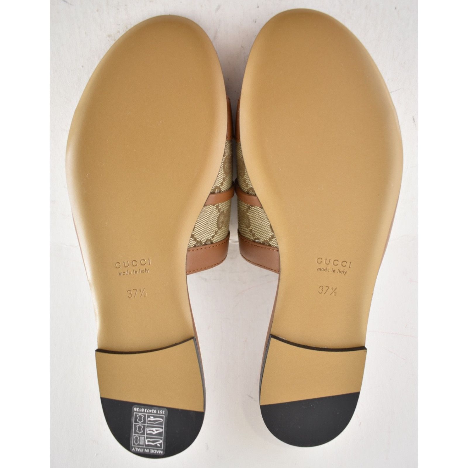 Gucci Gucci Alfa Gold Horsebit Brown GG Canvas Mule Sandal 37.5 Size US 7.5 / IT 37.5 - 16 Thumbnail