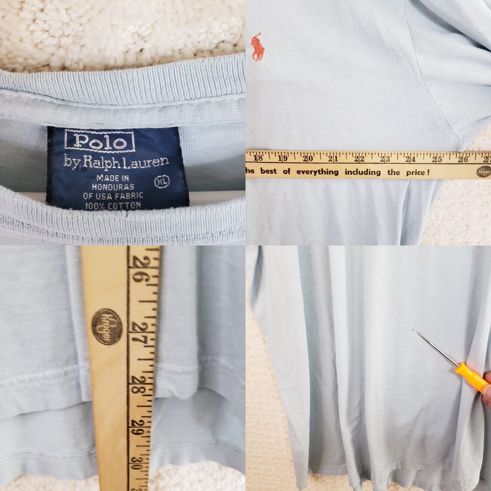 Polo Ralph Lauren Polo Ralph Lauren Shirt Men XL Light Blue Short Sleeve Preppy Crewneck Size US XL / EU 56 / 4 - 8 Thumbnail