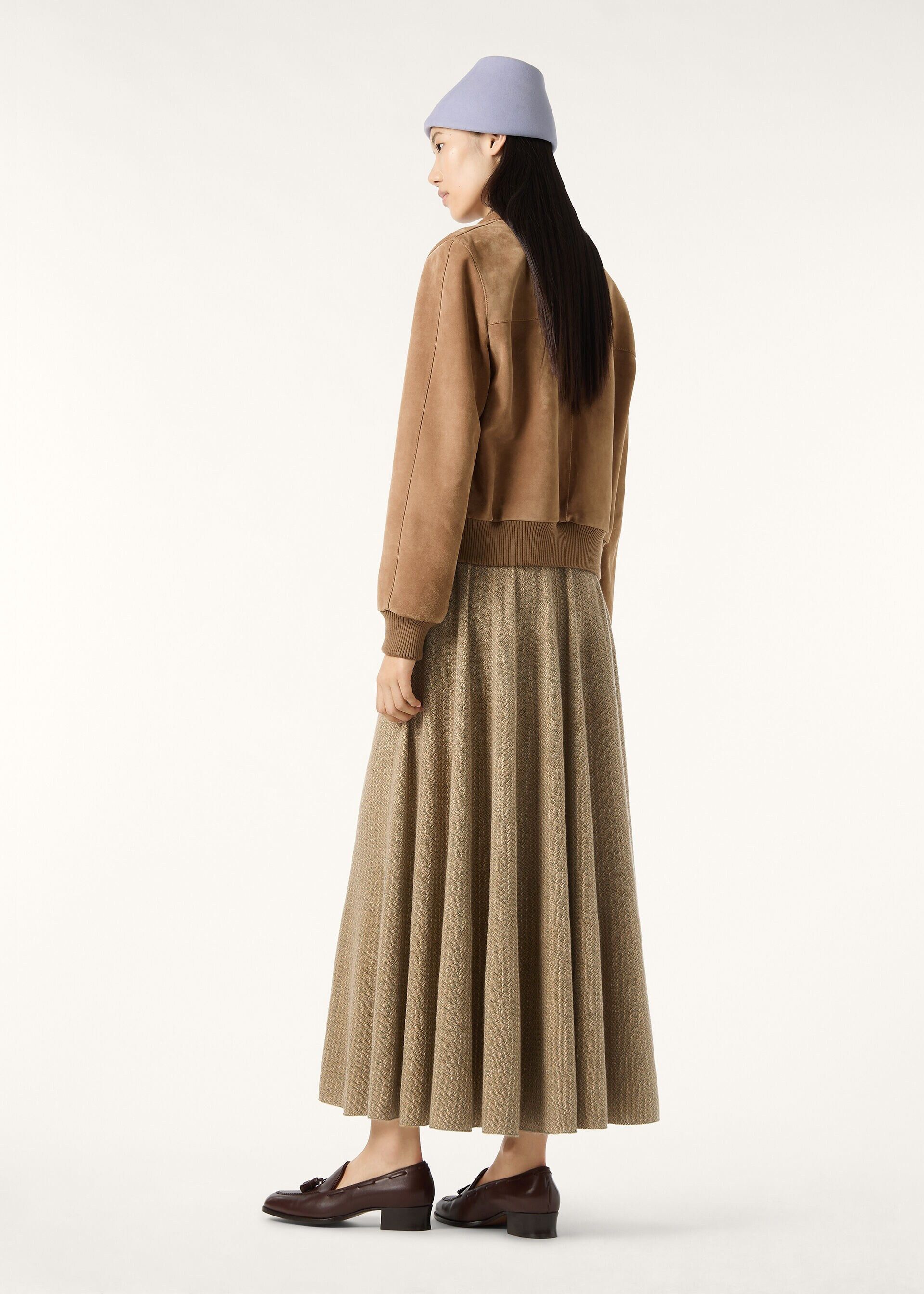 Loro Piana os11x0326 FAQ7034 Magnolia Skirt in Green Caramel Clay Size 26" / US 2 / IT 38 - 5 Thumbnail