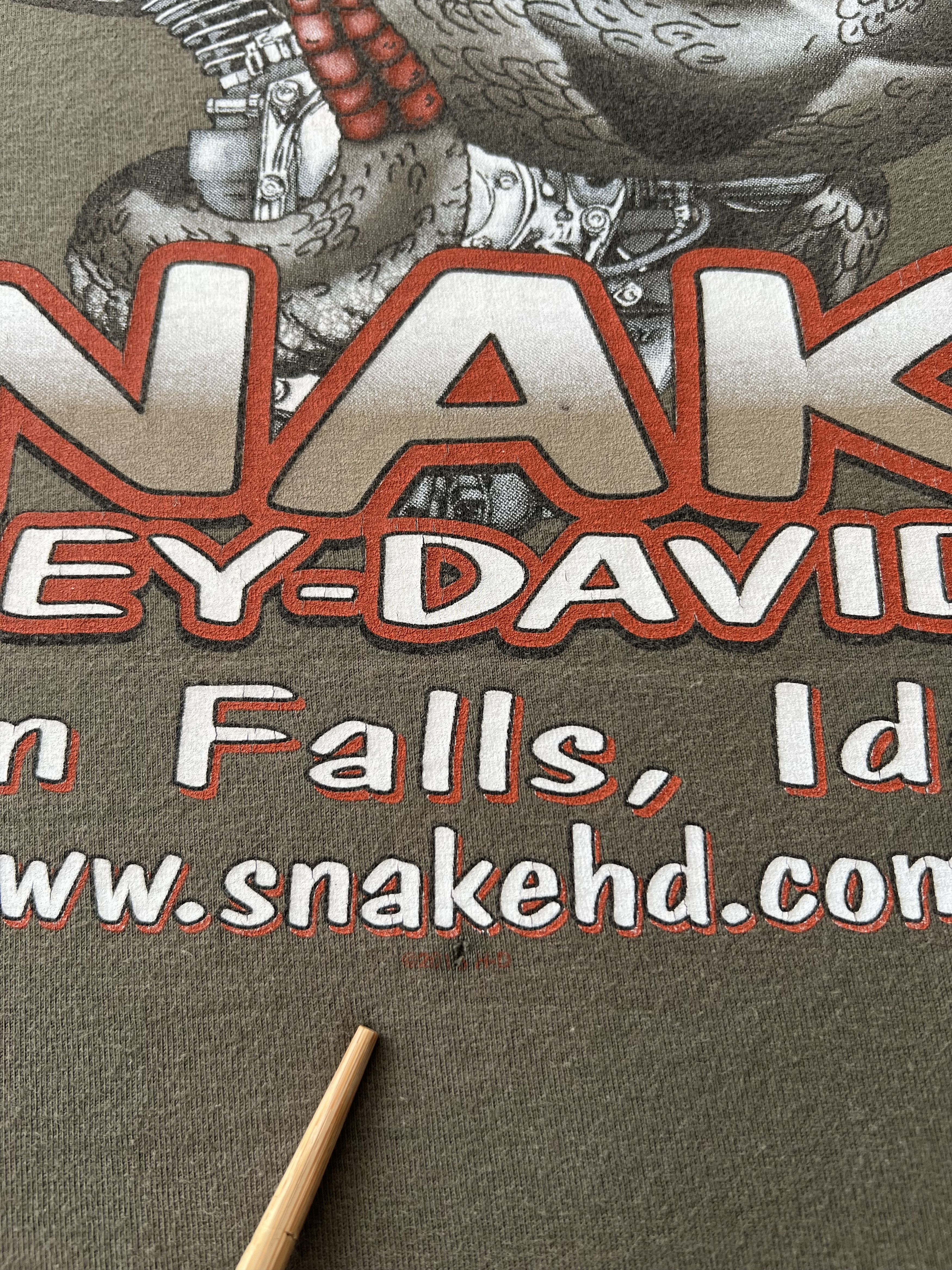 Harley Davidson Vintage 2014 Harley Davidson Motorcycle Snake T-shirt Size US XL / EU 56 / 4 - 23 Thumbnail