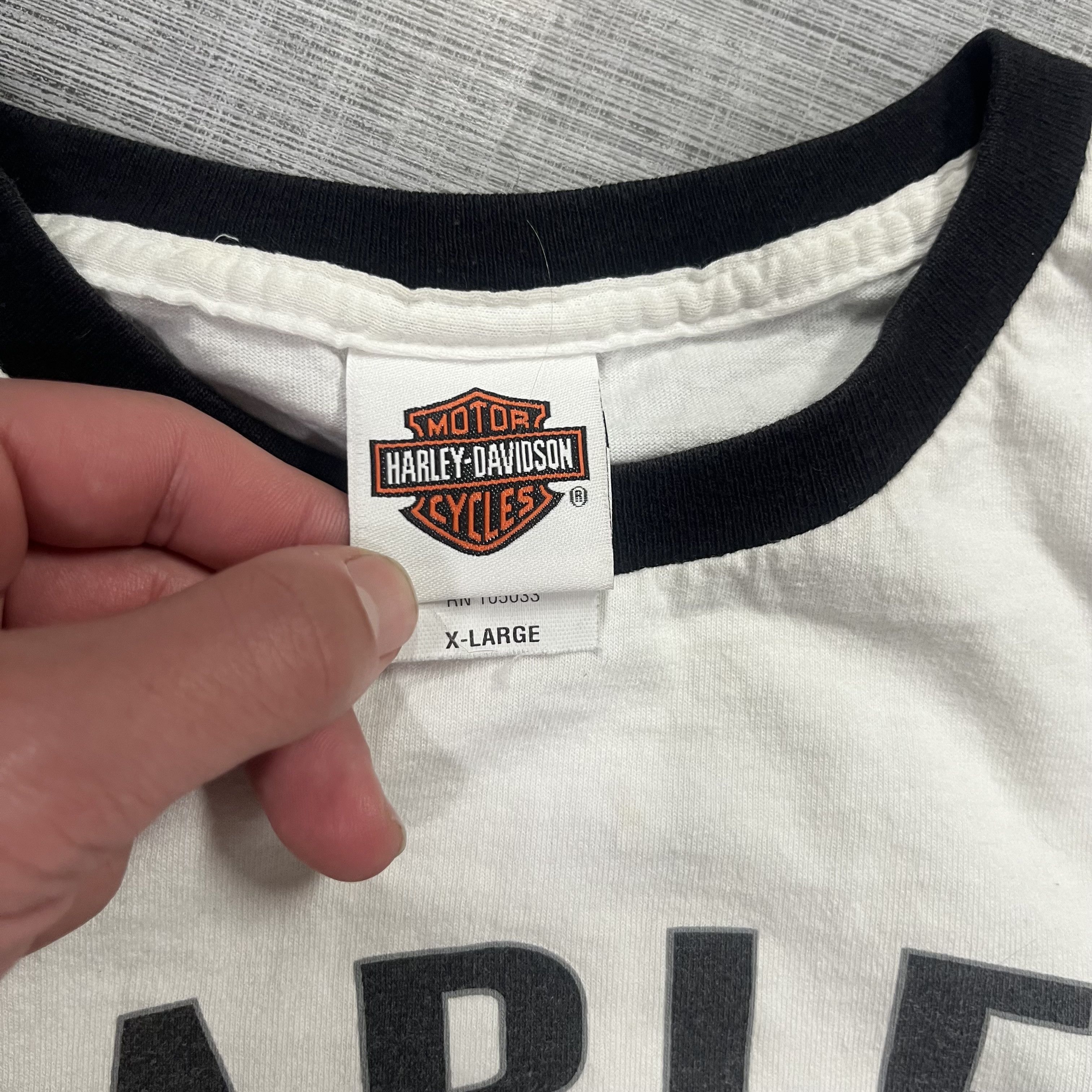 Harley Davidson × Vintage Crazy VTG Y2k Harley Davidson 2 tone tee Size US XL / EU 56 / 4 - 3 Thumbnail