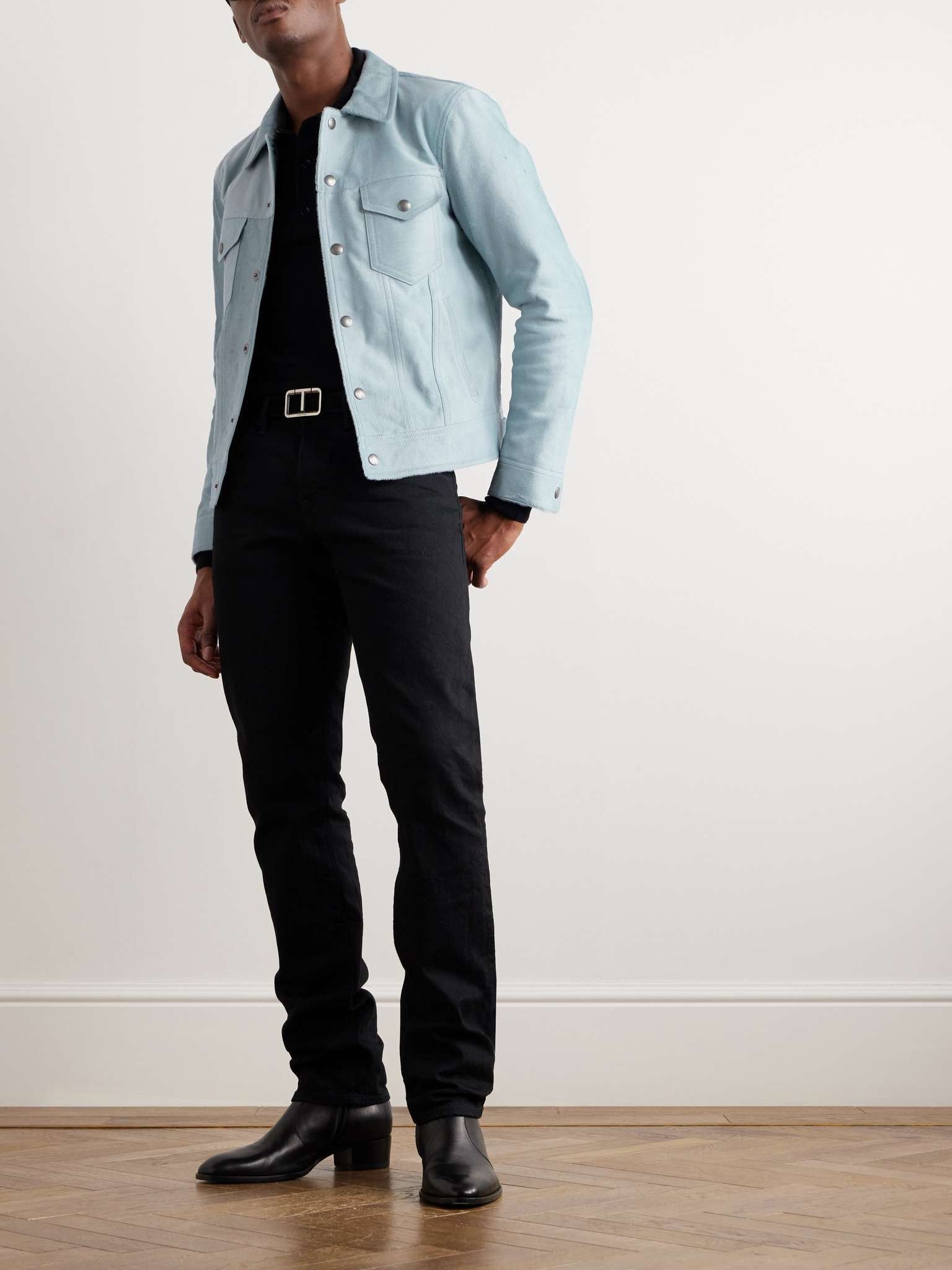 Tom Ford o1w1db10125 LBS041 Pony Hair Jean Jacket in Blue Size US S / EU 44-46 / 1 - 2 Thumbnail