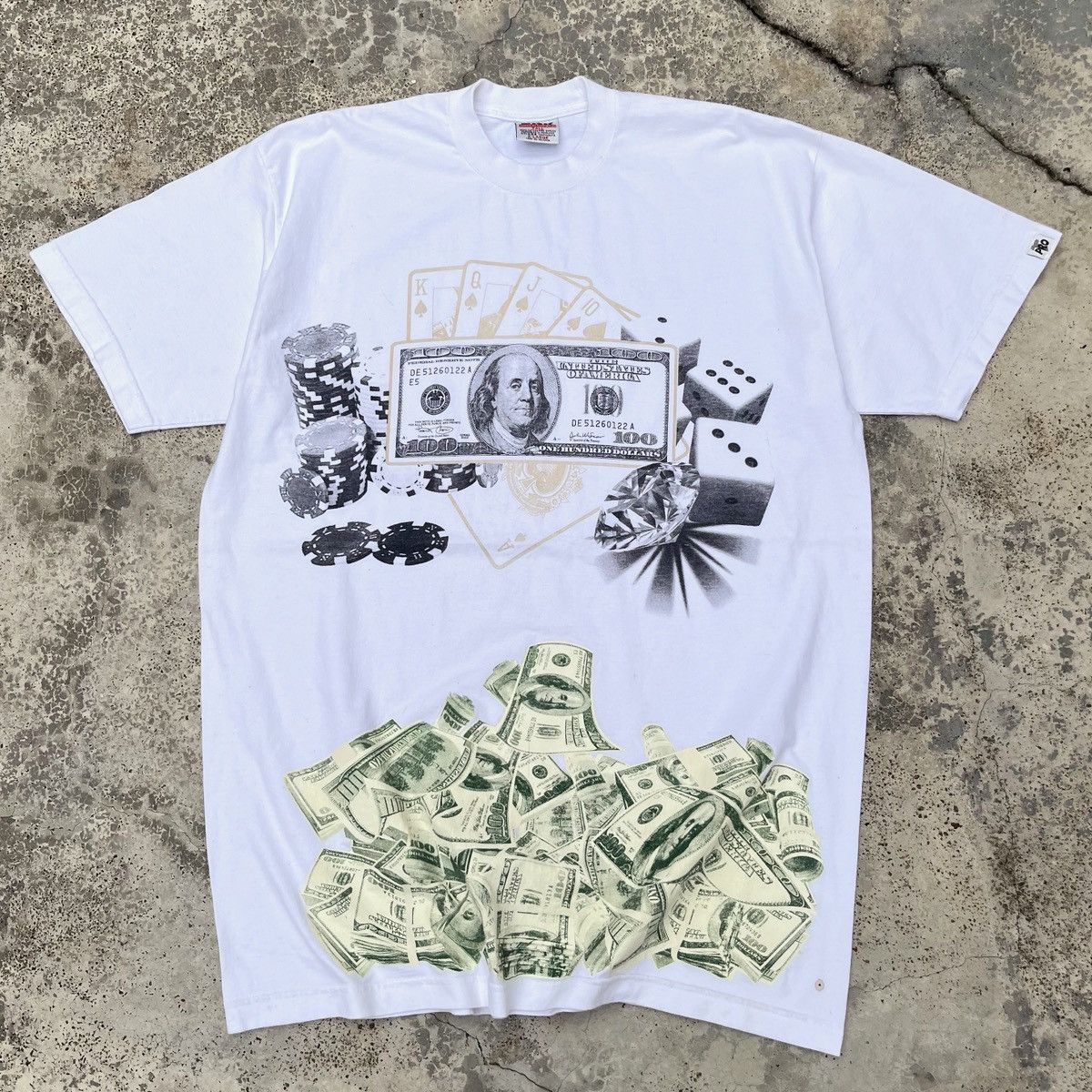 Vintage Vintage Y2K Us Dollar America Nice AOP Design Tee Deadstock Size US XL / EU 56 / 4 - 1 Thumbnail