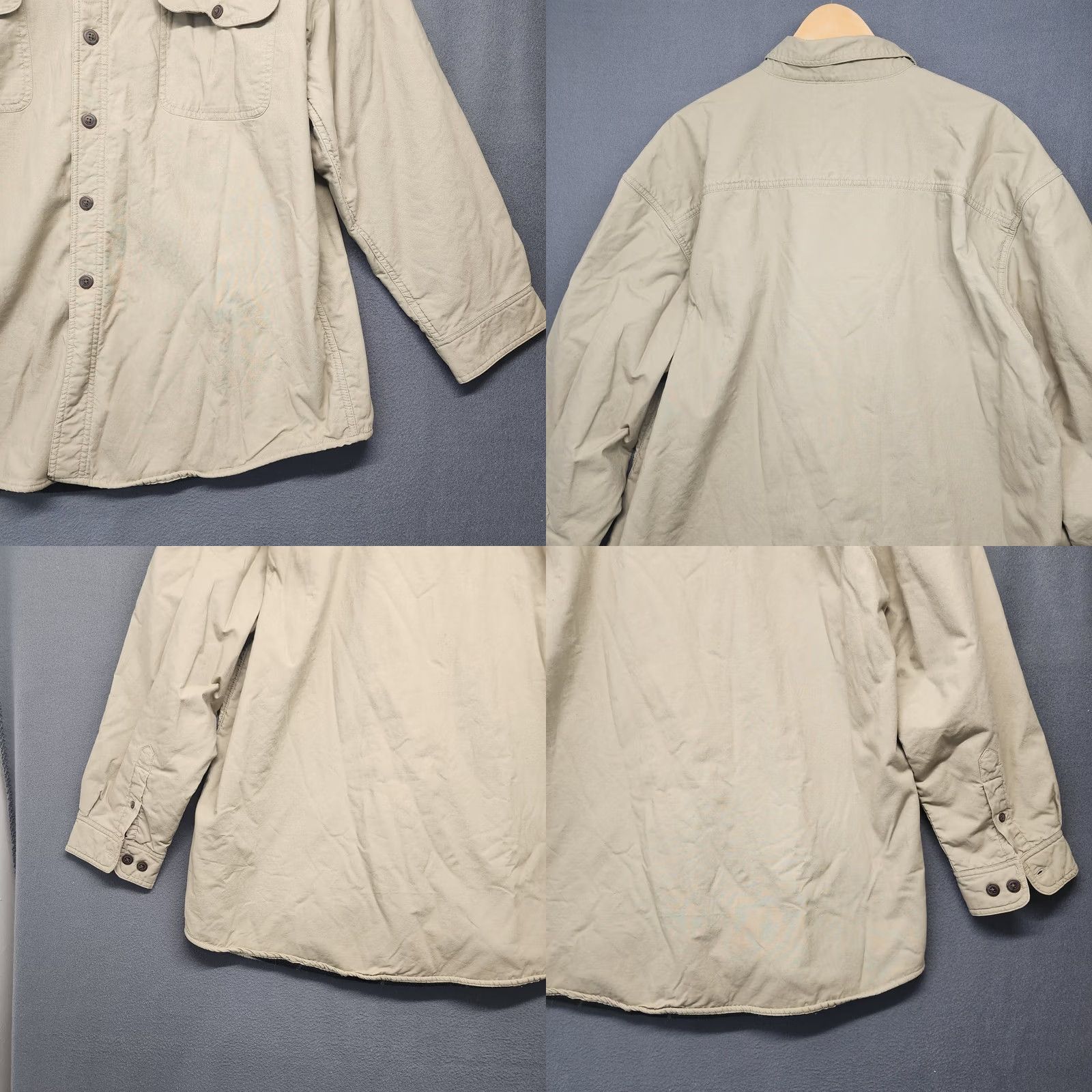 Vintage VINTAGE Berkley & Jensen Shacket Shirt Jacket Mens XL Beige Fleece Lined Plaid Size US XL / EU 56 / 4 - 9 Thumbnail