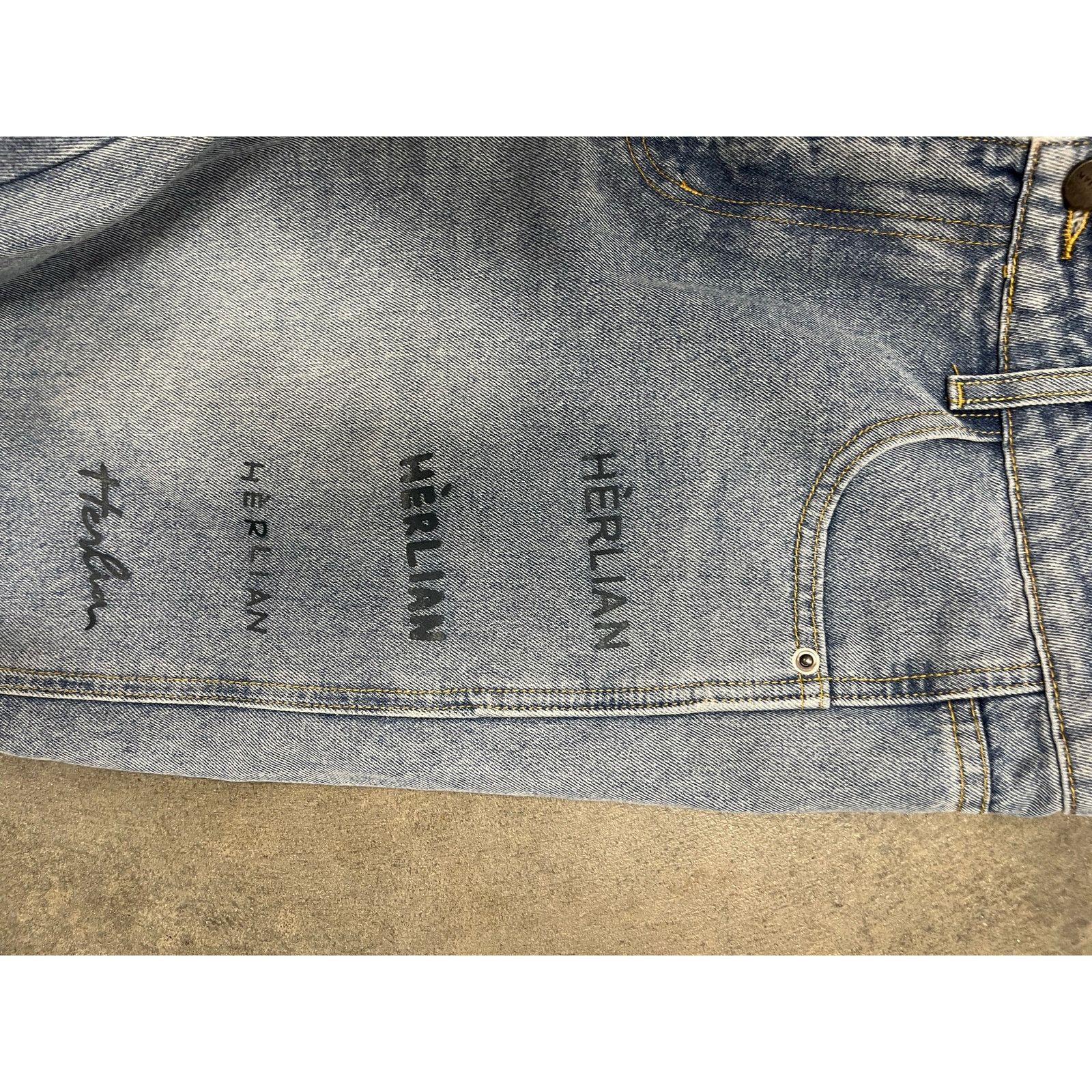 HERESY Herlian Jean shorts men’s denim size large Size US 35 - 3 Thumbnail