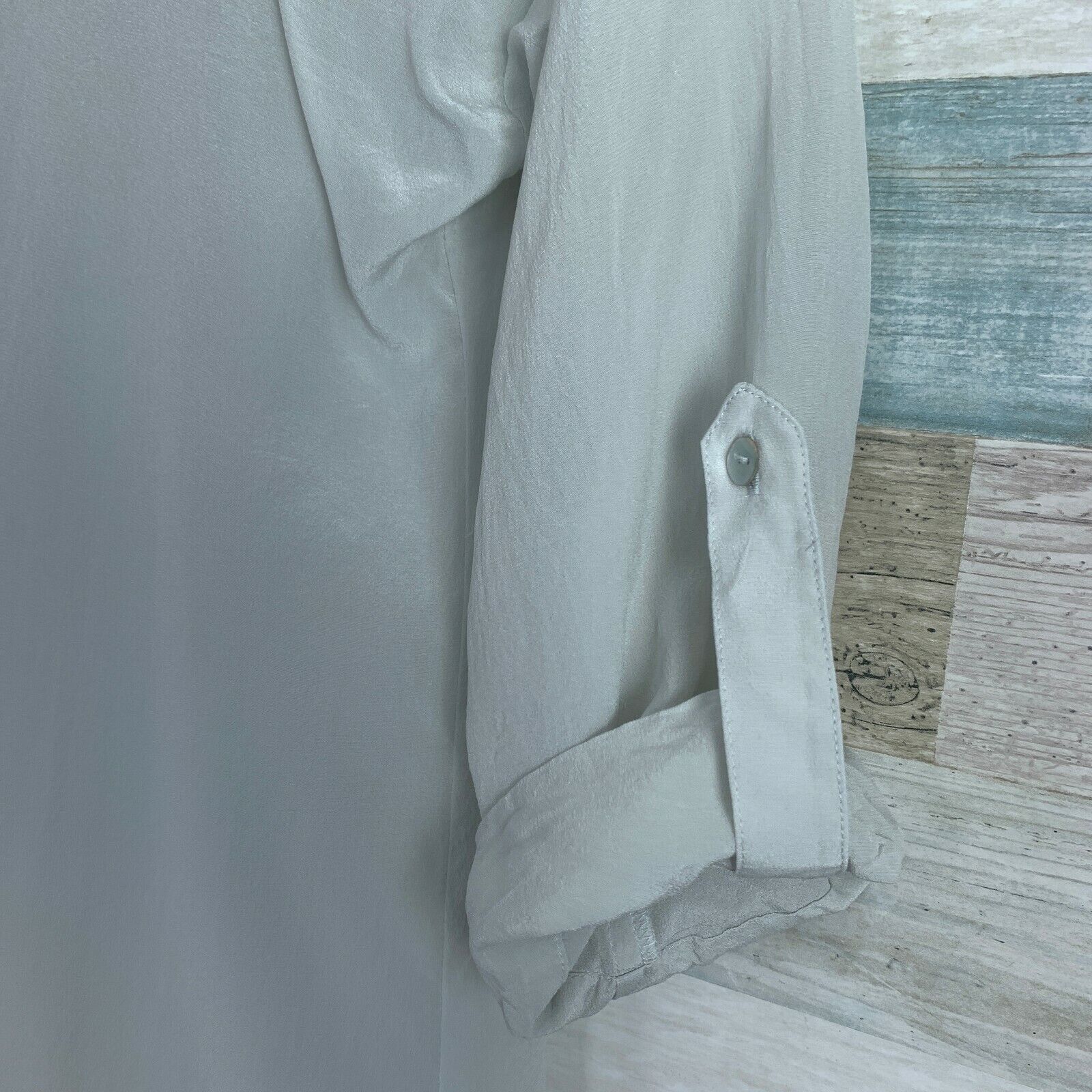 Other Daniel Rainn Silk Pleated Lace Blouse Blue Crepe De Chine XS Size XS / US 0-2 / IT 36-38 - 3 Thumbnail