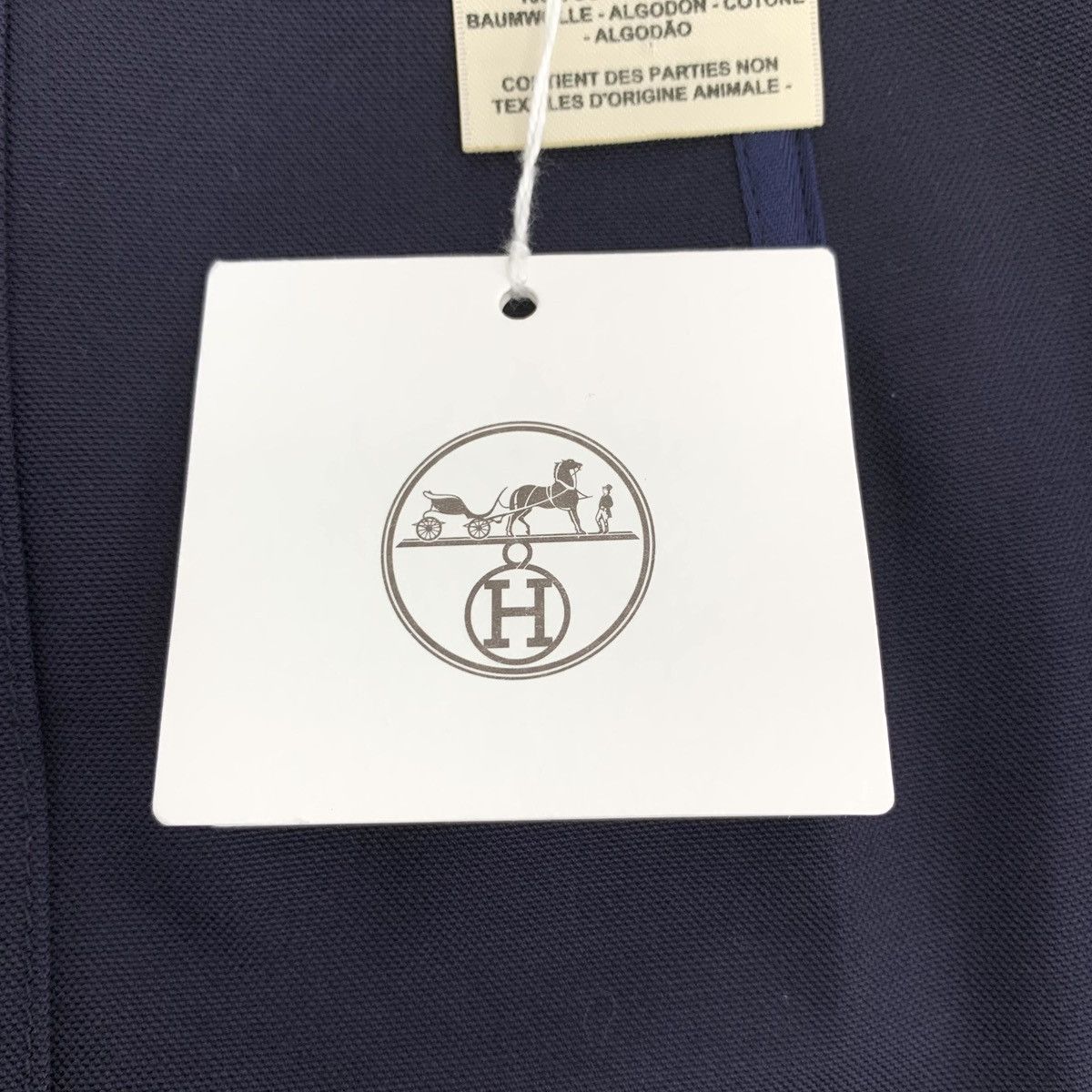 Hermes Hermes Dark Blue Cotton Casual Mini Skirt K26WX Size 24" / US 00 / IT 34 - 7 Thumbnail